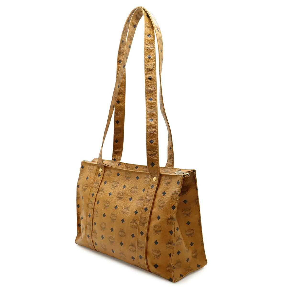Mcm Brown Coated Canvas Shoulder Bag Tote Bag (Pre-Owned)