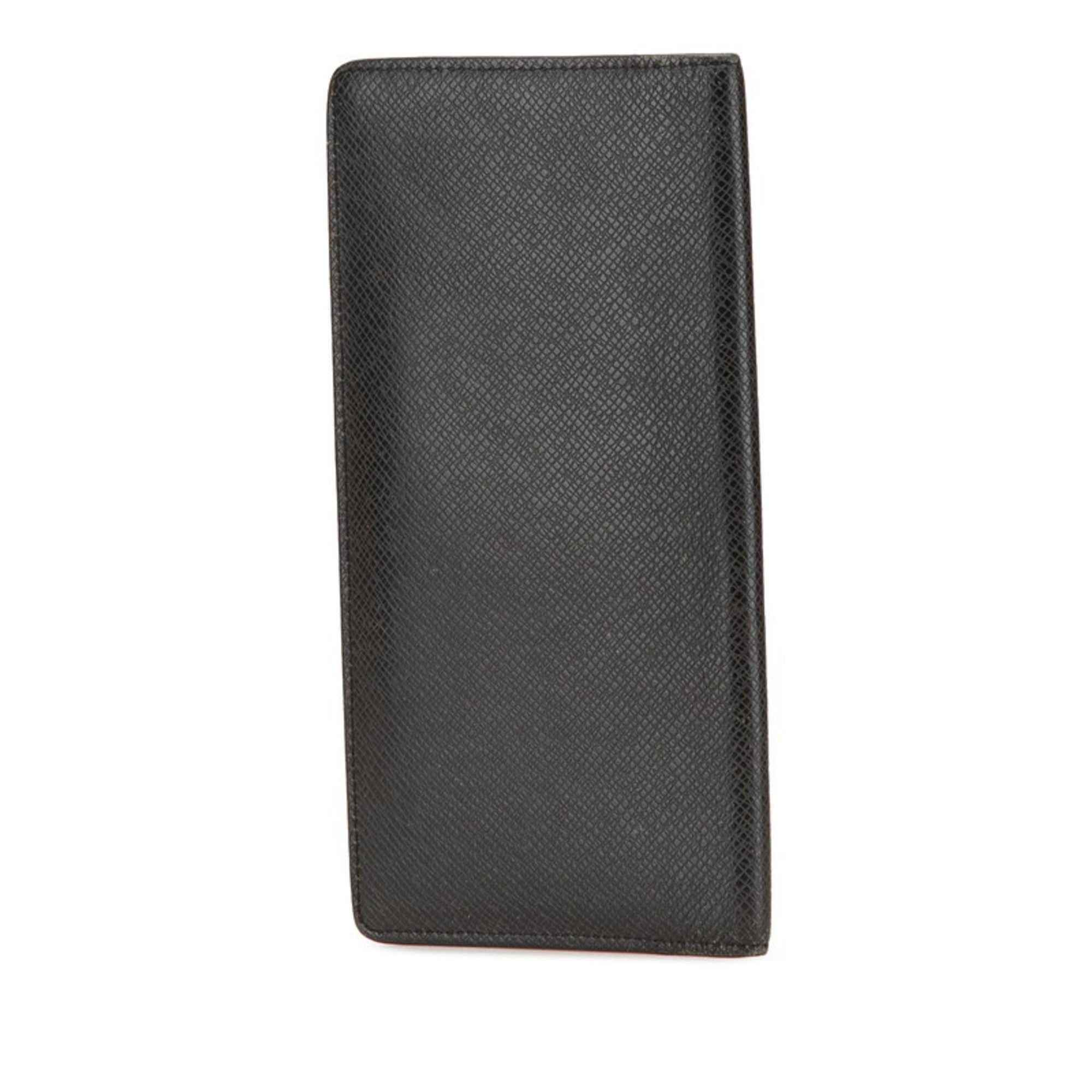 Louis Vuitton Taiga Black Noir Taiga Leather Coin Purse/Coin Case (Pre-Owned)