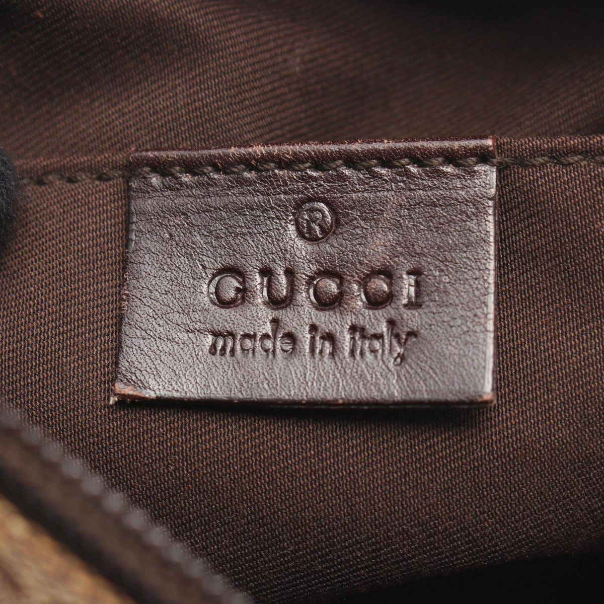 Gucci Beige Brown Canvas Leather Handbag Shoulder Bag (Pre-Owned)
