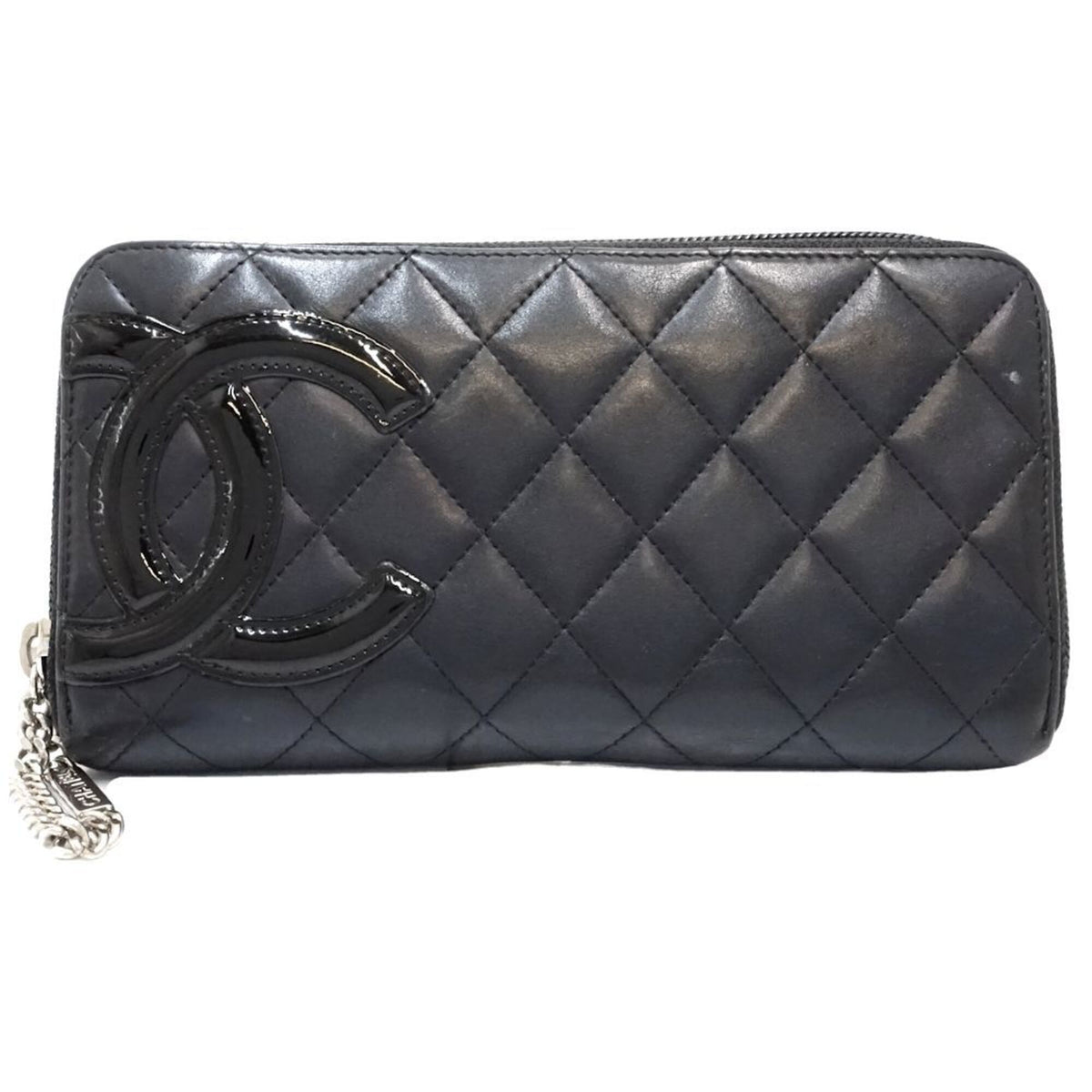 Chanel Black Leather Coin Purse/Coin Case (Pre-Owned)