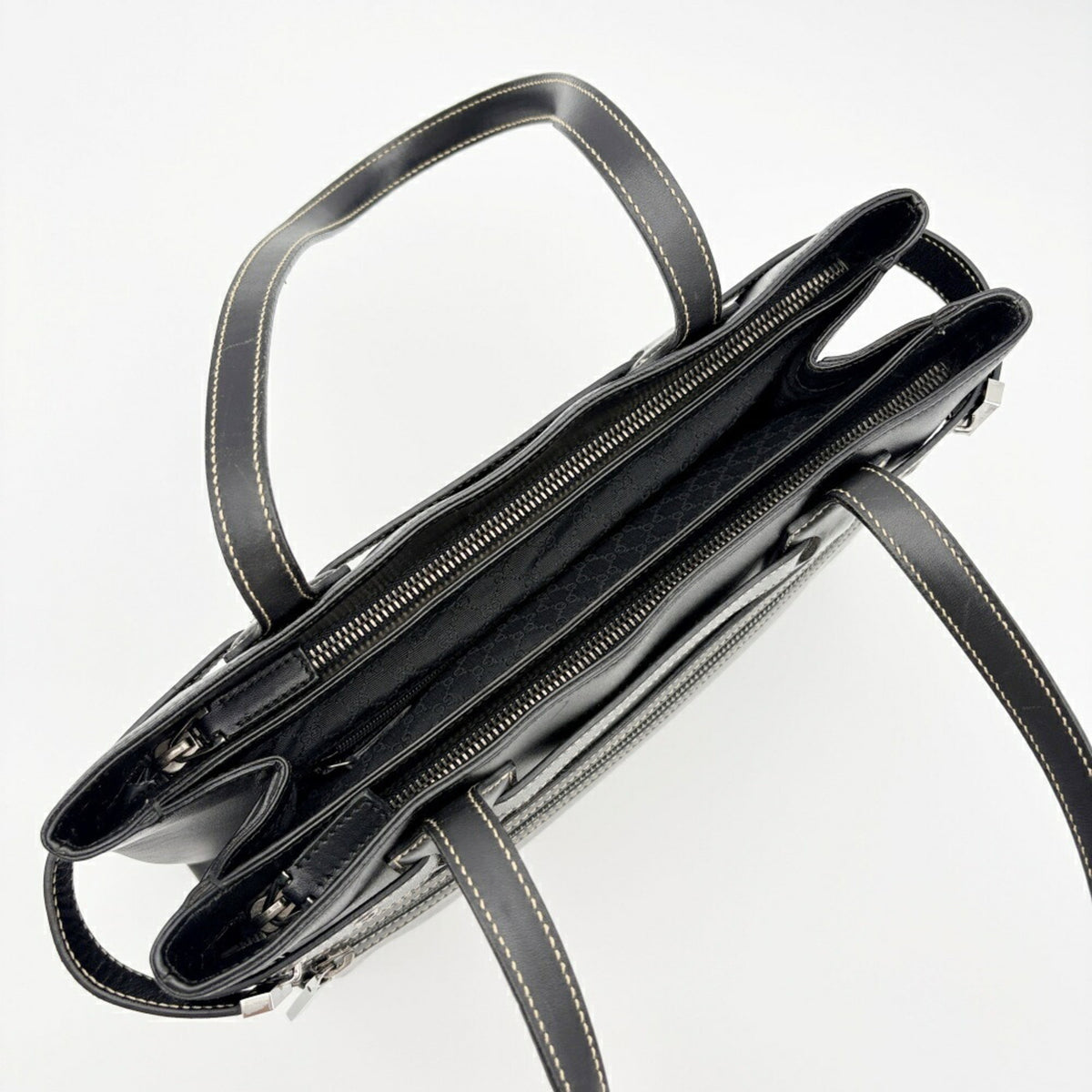 Gucci Black Leather Tote Bag (Pre-Owned)