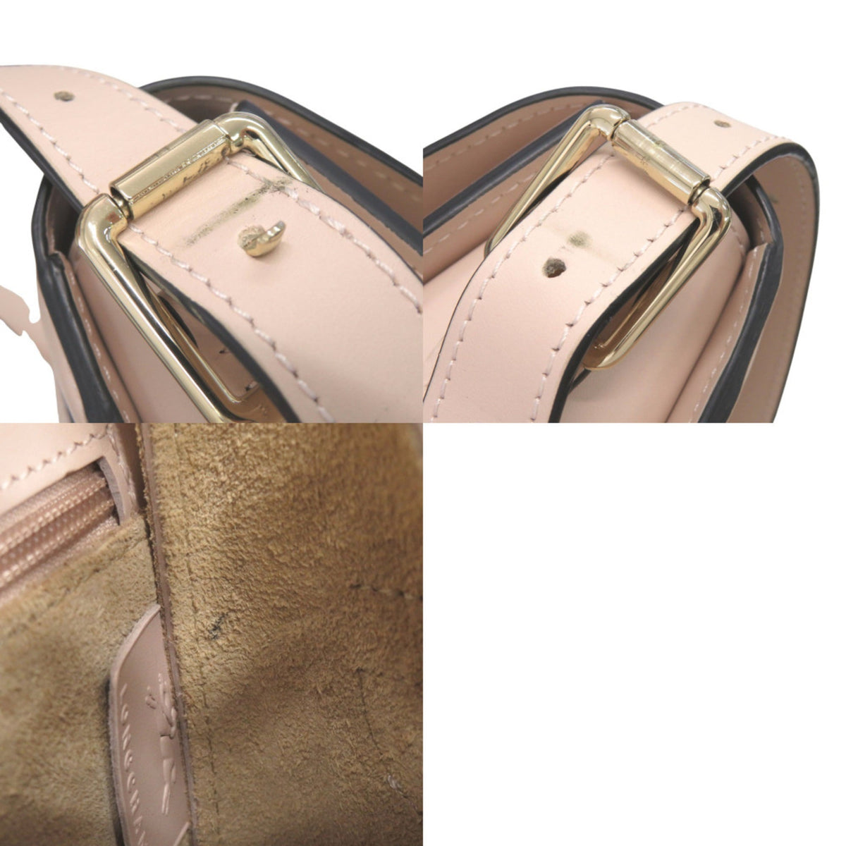 Longchamp Pink Leather Shoulder Bag (Pre-Owned)