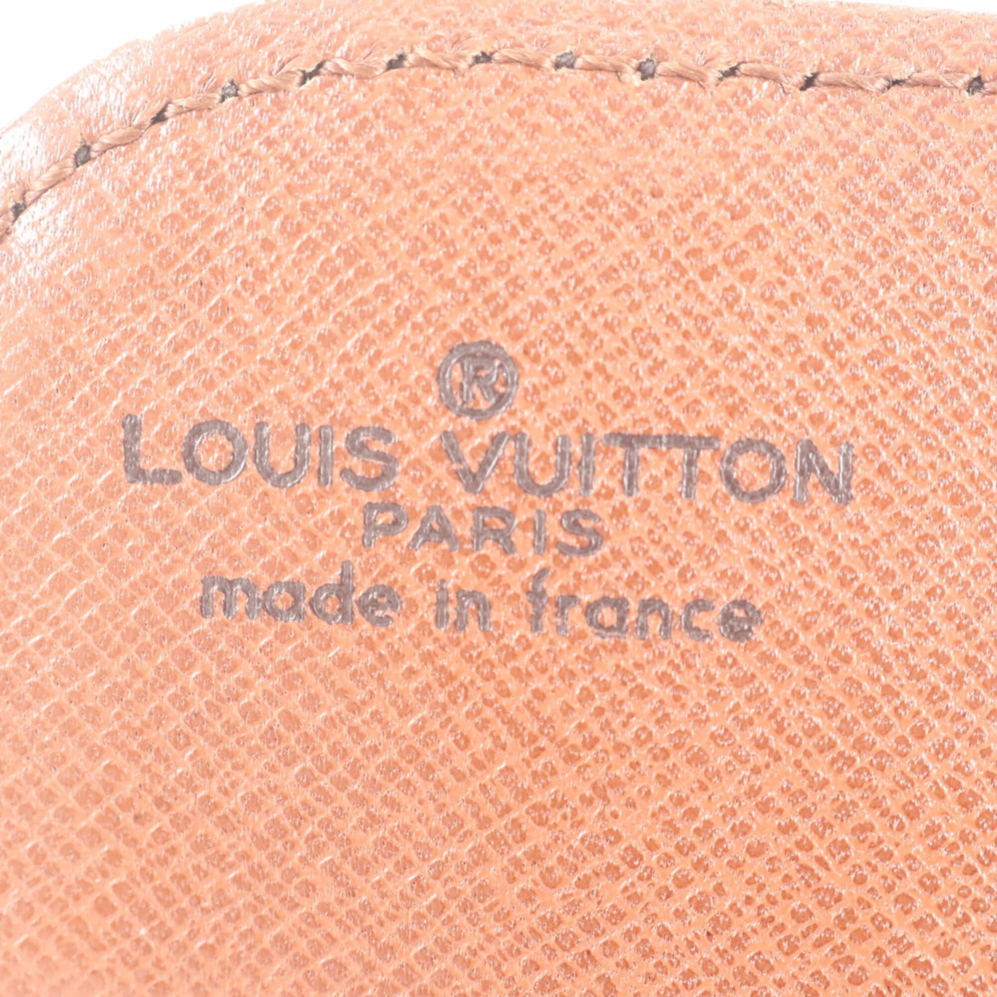 Louis Vuitton Brown Leather Coated Canvas Shoulder Bag (Pre-Owned)