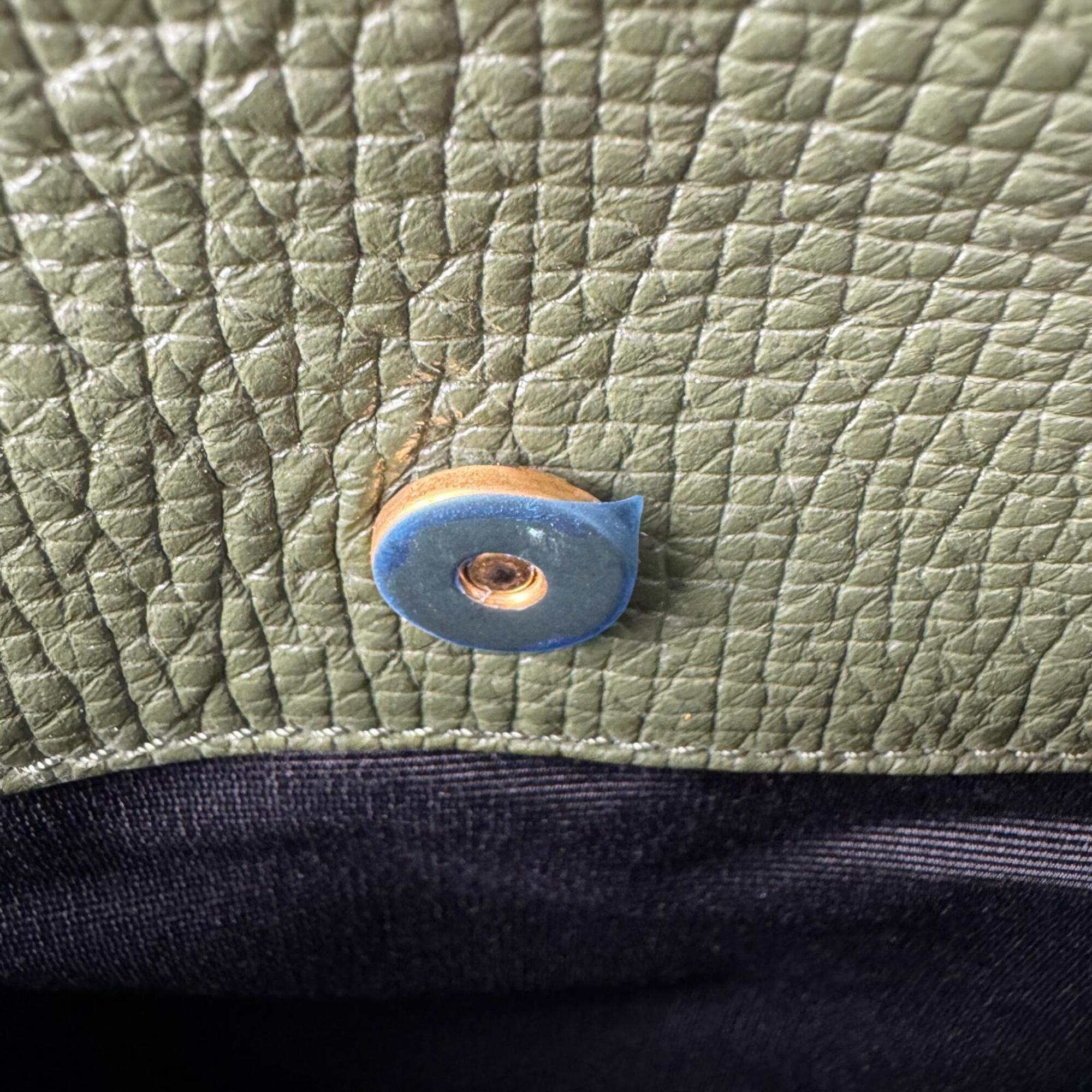 Tod's Green Leather Shoulder Bag Tote Bag (Pre-Owned)