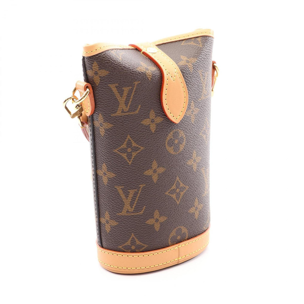 Louis Vuitton Brown Coated Canvas Leather Handbag Shoulder Bag (Pre-Owned)