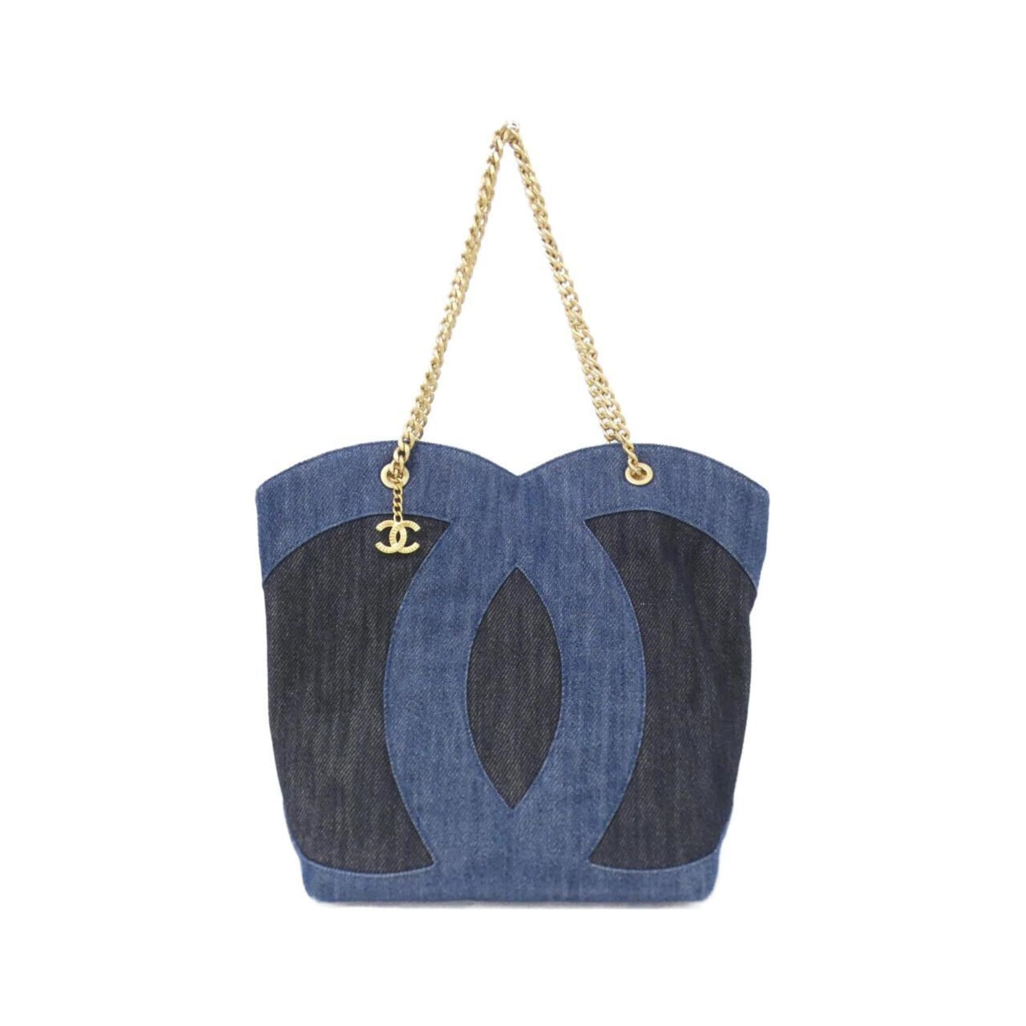 Chanel Blue Denim Handbag Pouch (Pre-Owned)