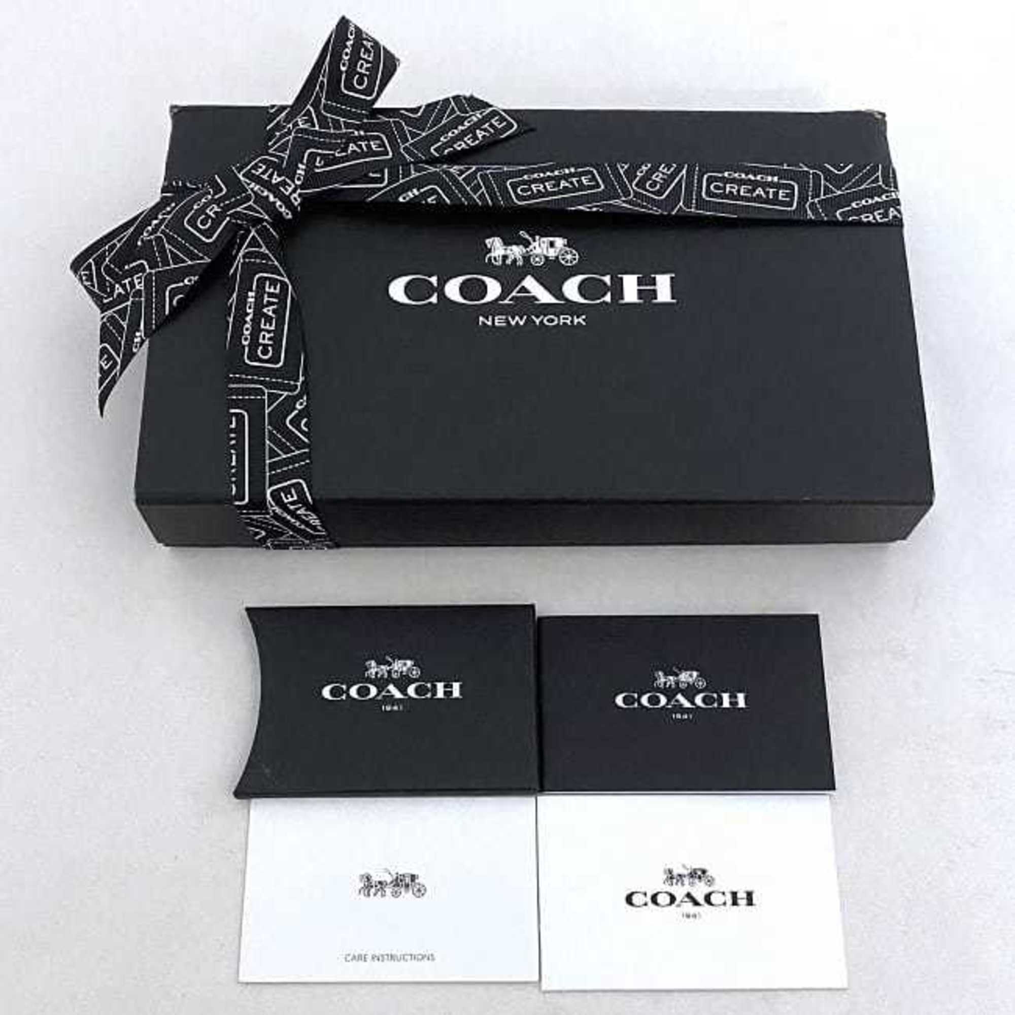 Coach Black Pink Leather Long Wallet (Bi-Fold) (Pre-Owned)