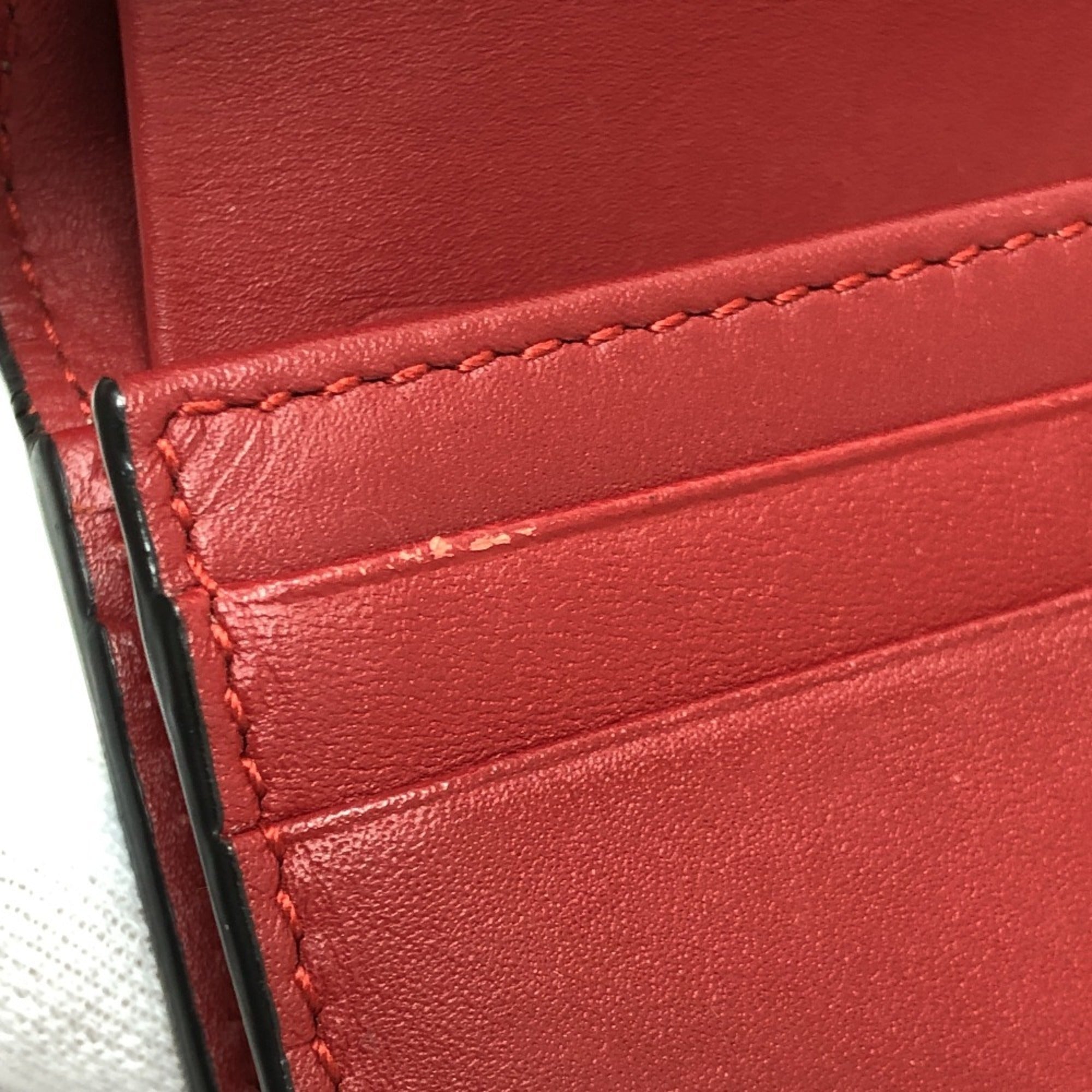 Gucci Beige Red Color Gg Supreme Canvas Wallet (Bi-Fold) (Pre-Owned)