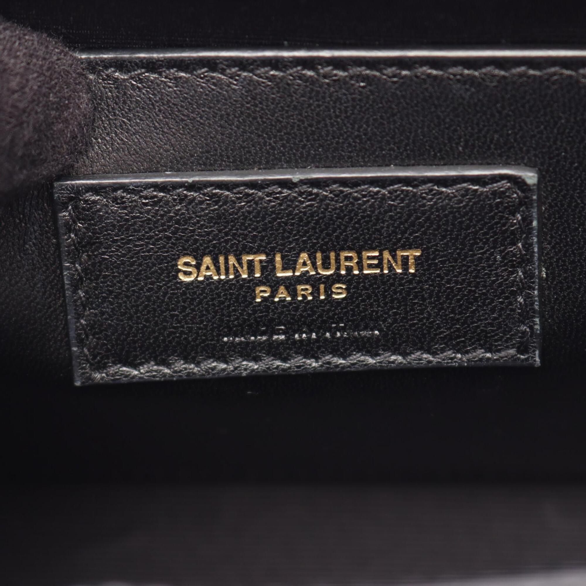 Yves Saint Laurent Black Leather Handbag Shoulder Bag (Pre-Owned)