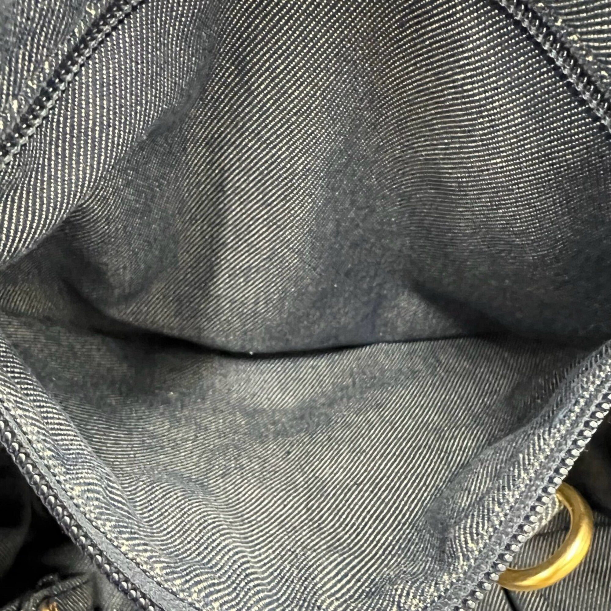 Celine Blue Brown Denim Leather Shoulder Bag (Pre-Owned)