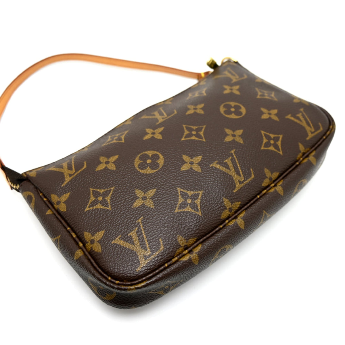 Louis Vuitton Brown Monogram Pochette Shoulder Bag (Pre-Owned)