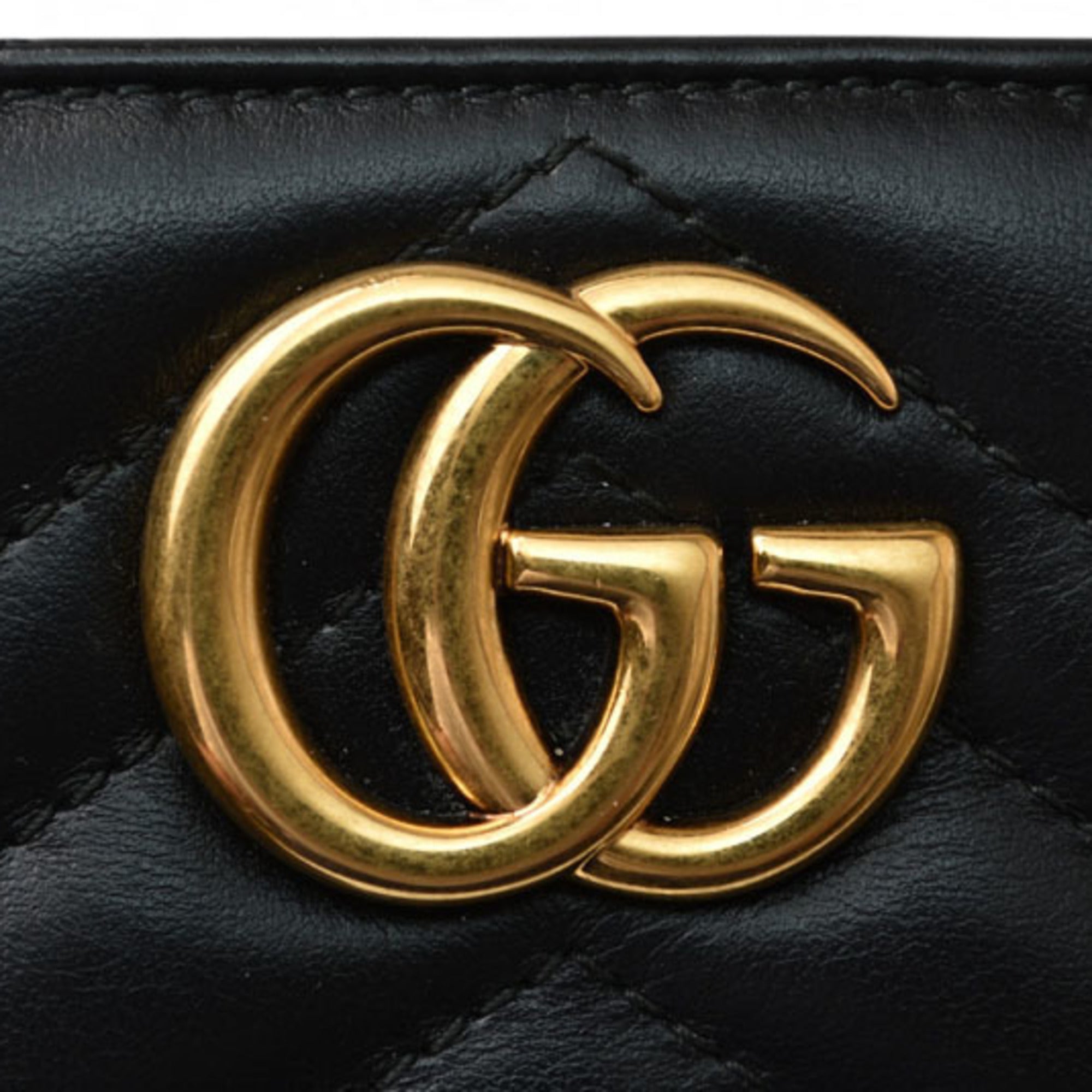 Gucci Black Leather Long Wallet (Bi-Fold) (Pre-Owned)