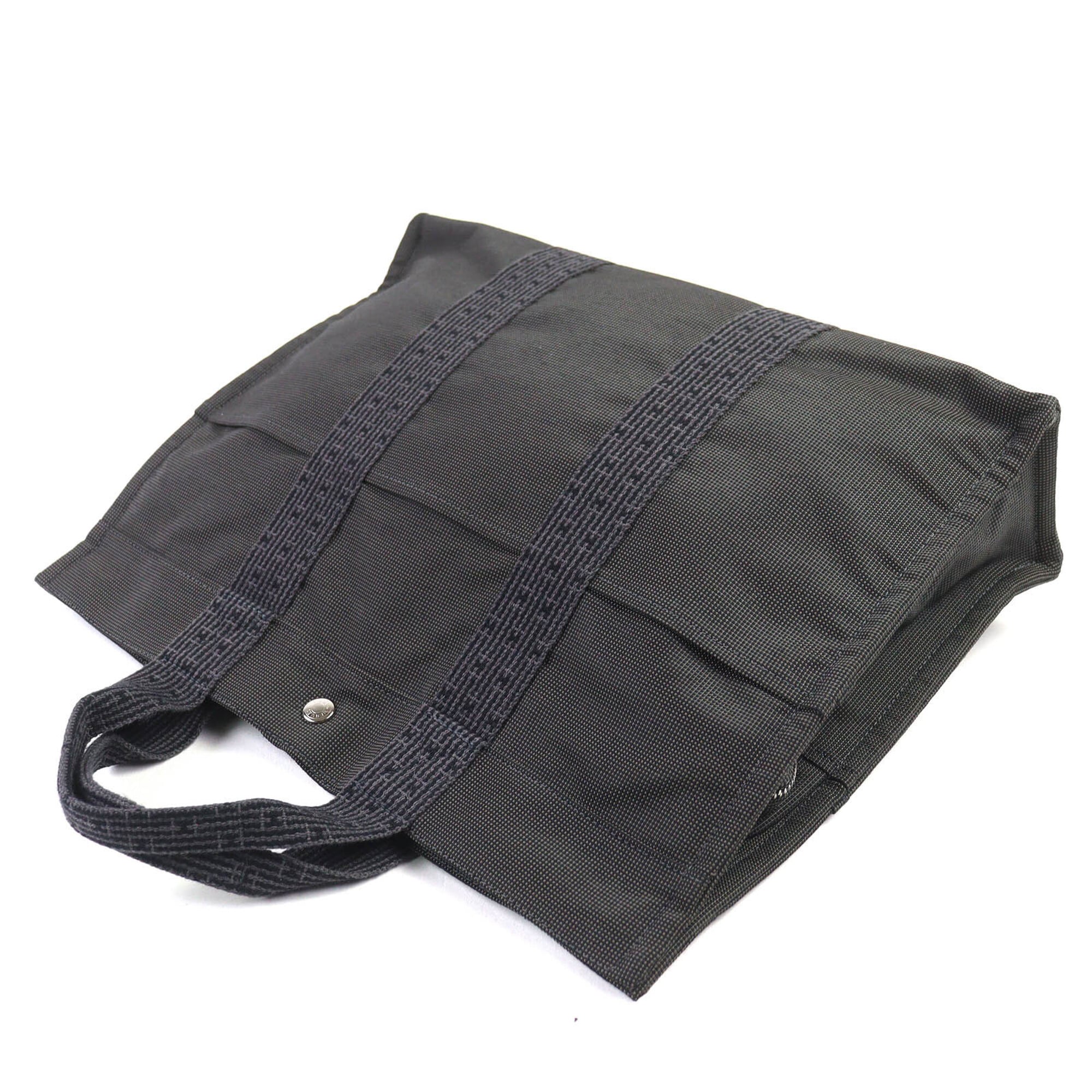 Hermes Her Line Gray Polyamide Polyester Boston Bag Tote Bag (Pre-Owned)