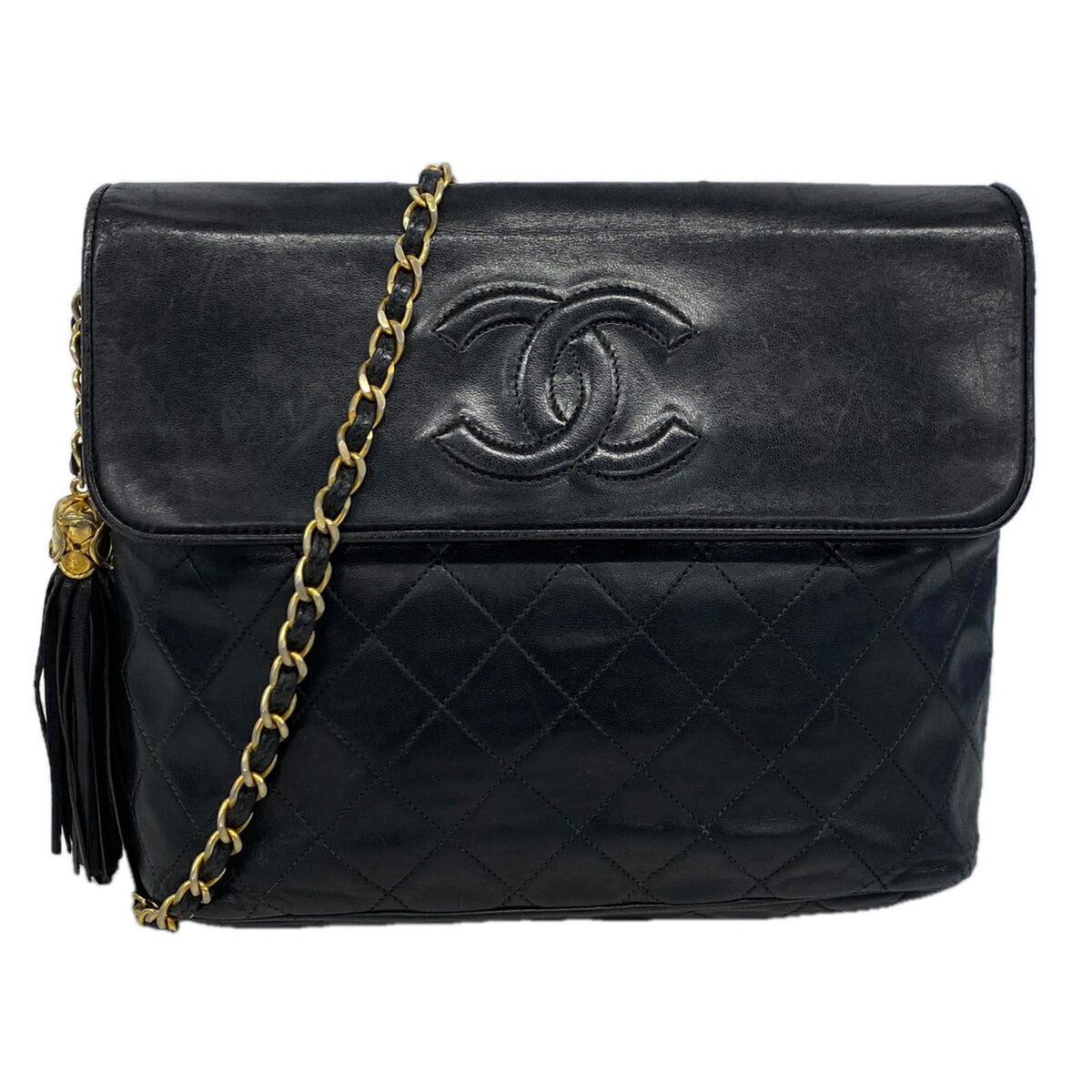 Chanel Black Leather Shoulder Bag (Pre-Owned)