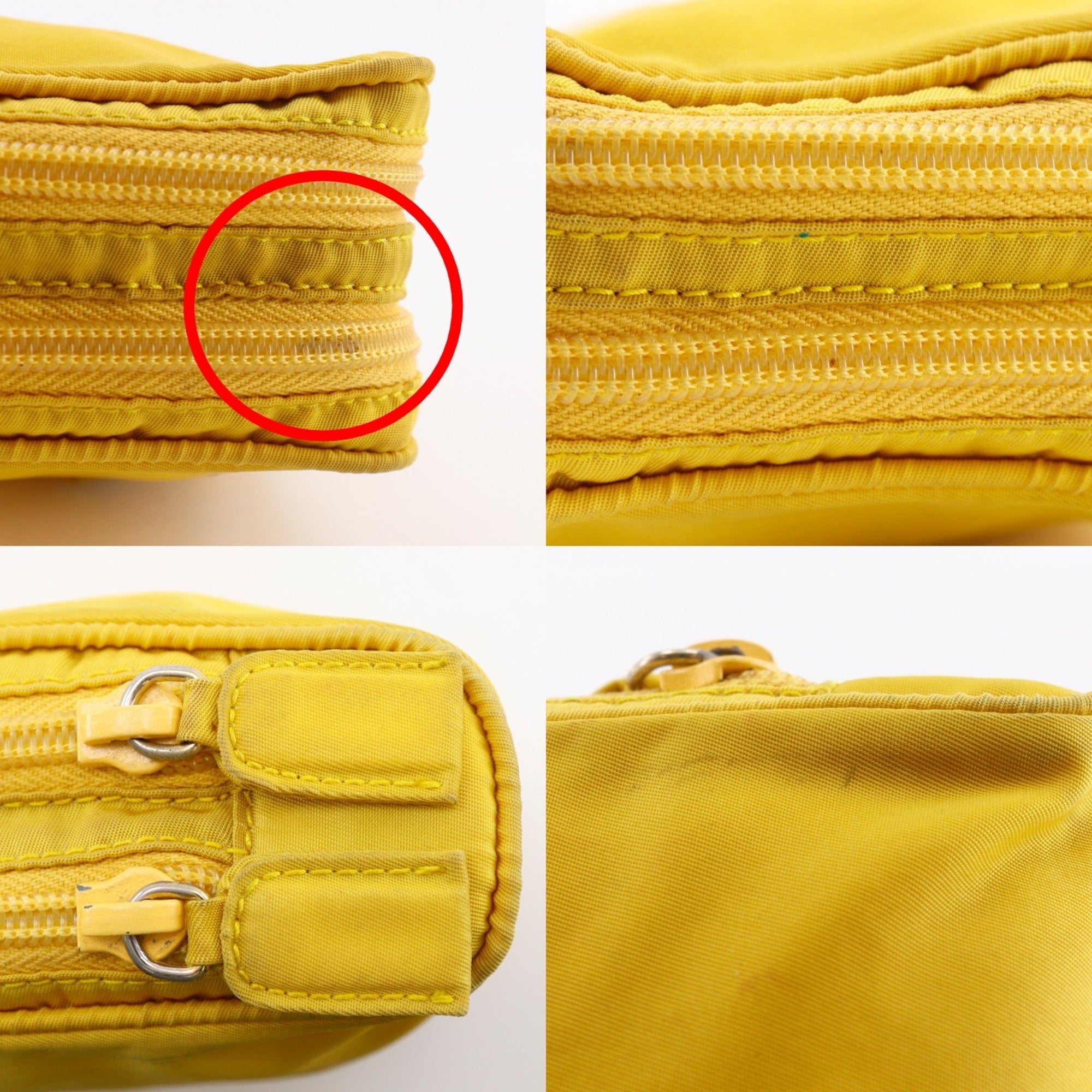 Prada Yellow Nylon Pouch (Pre-Owned)
