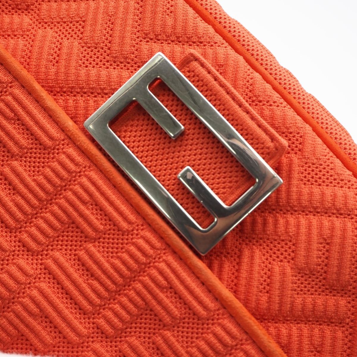 Fendi Orange Canvas Shoulder Bag (Pre-Owned)