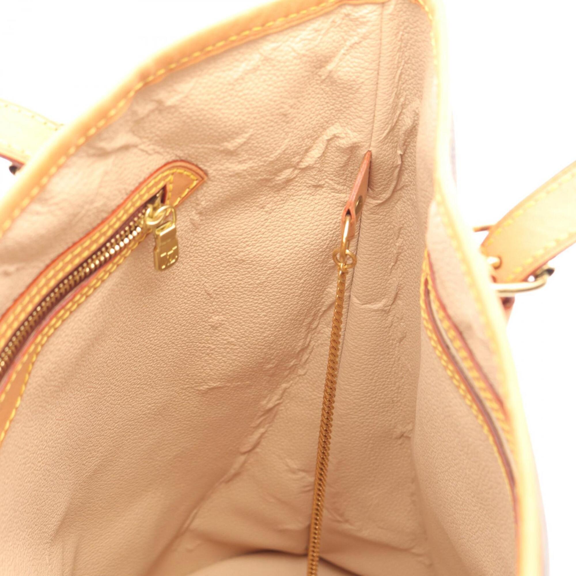 Louis Vuitton Brown Coated Canvas Leather Handbag Pouch Shoulder Bag (Pre-Owned)