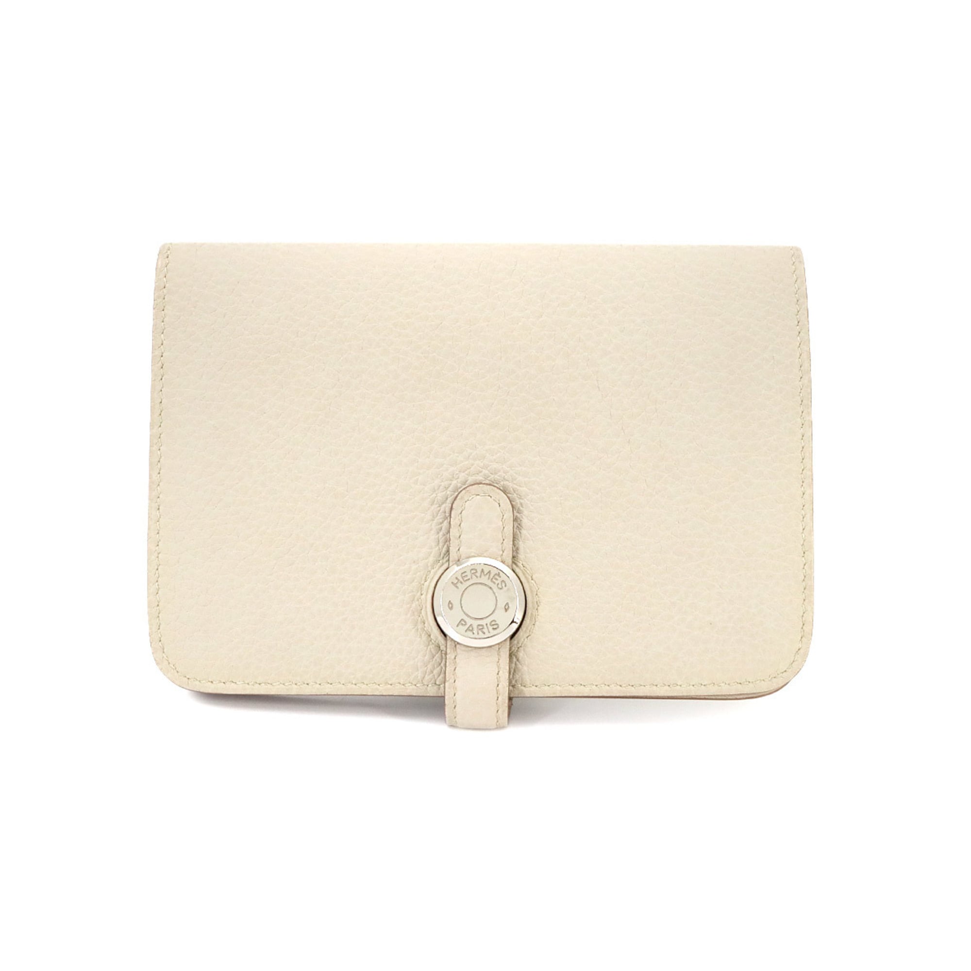 Hermes White Togo Leather Wallet (Bi-Fold) (Pre-Owned)