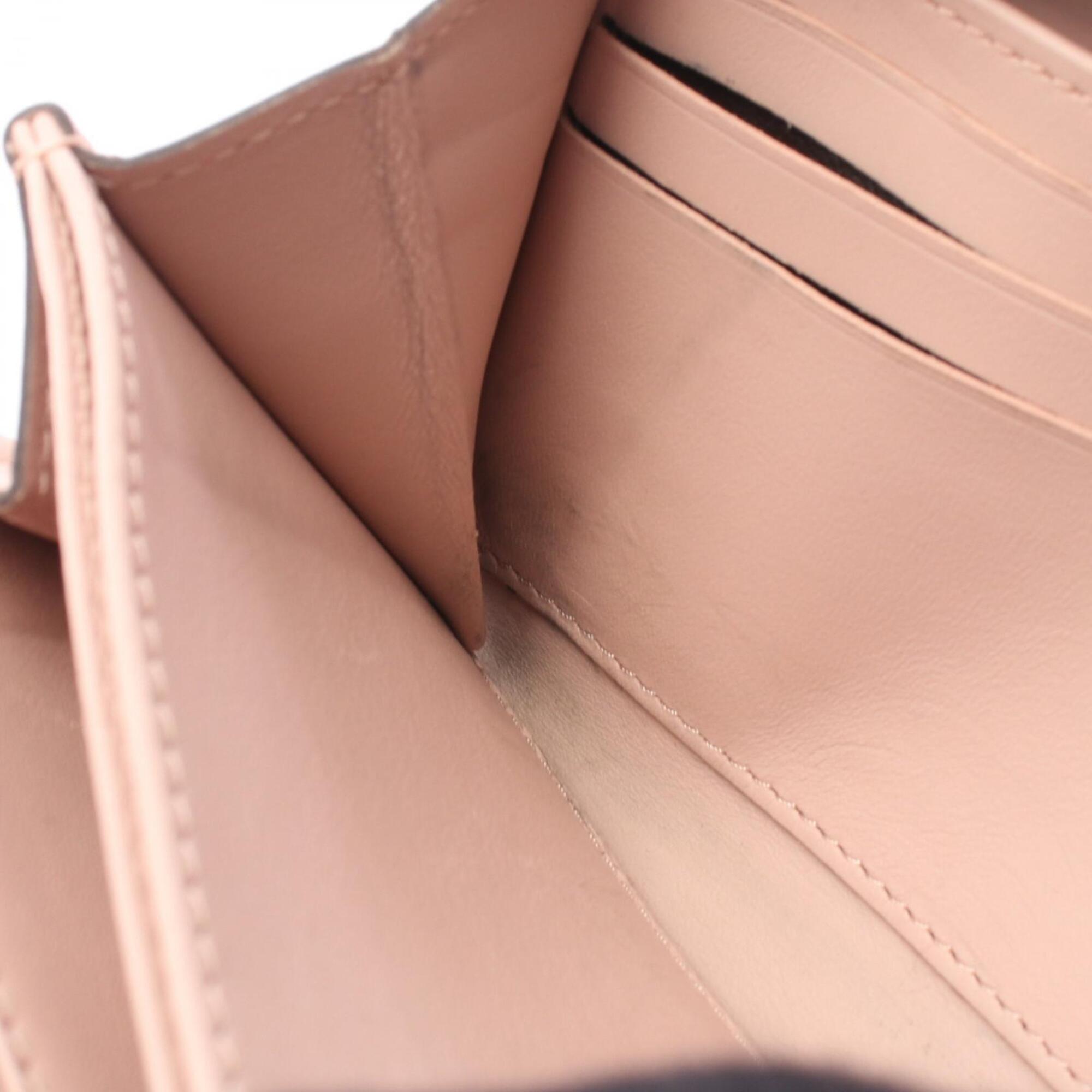 Louis Vuitton Pink Leather Long Wallet (Bi-Fold) (Pre-Owned)