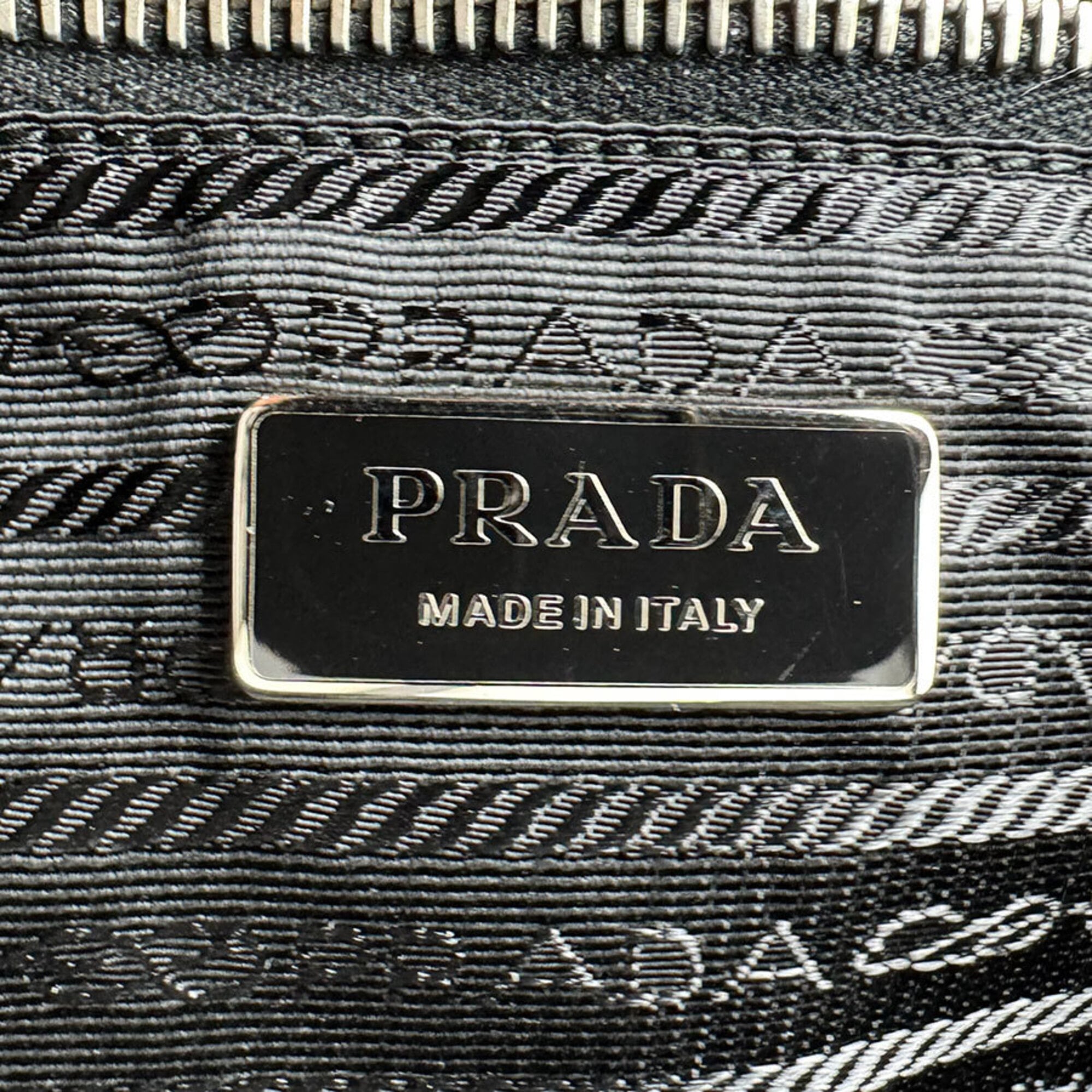 Prada Black Multi-Color Nylon Shoulder Bag Tote Bag (Pre-Owned)