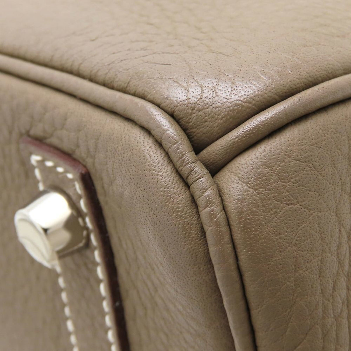 Hermes Birkin Etoupe Gray Togo Leather Handbag (Pre-Owned)