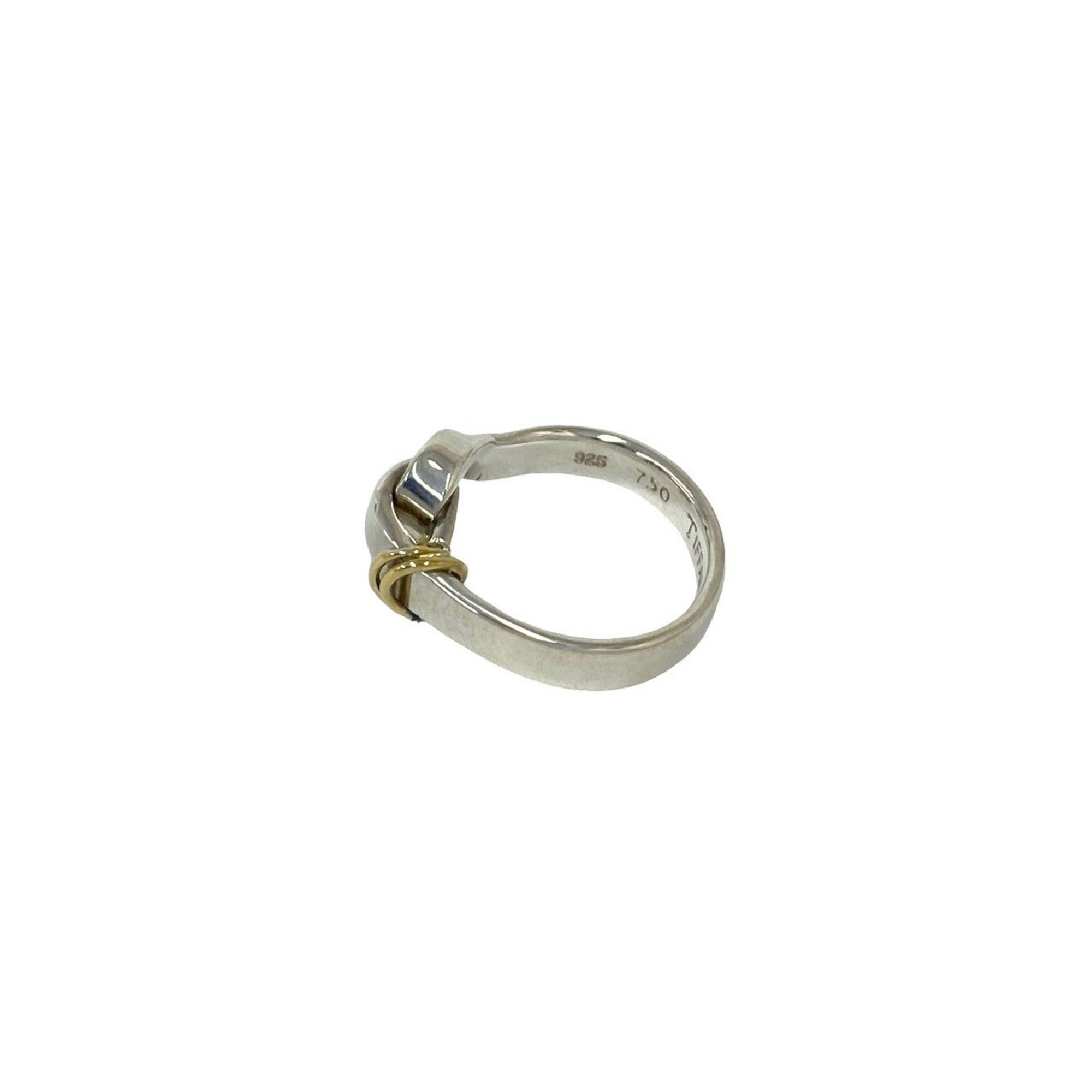 Tiffany Silver Yellow Gold (18K) Silver 925 Band Ring (Pre-Owned)