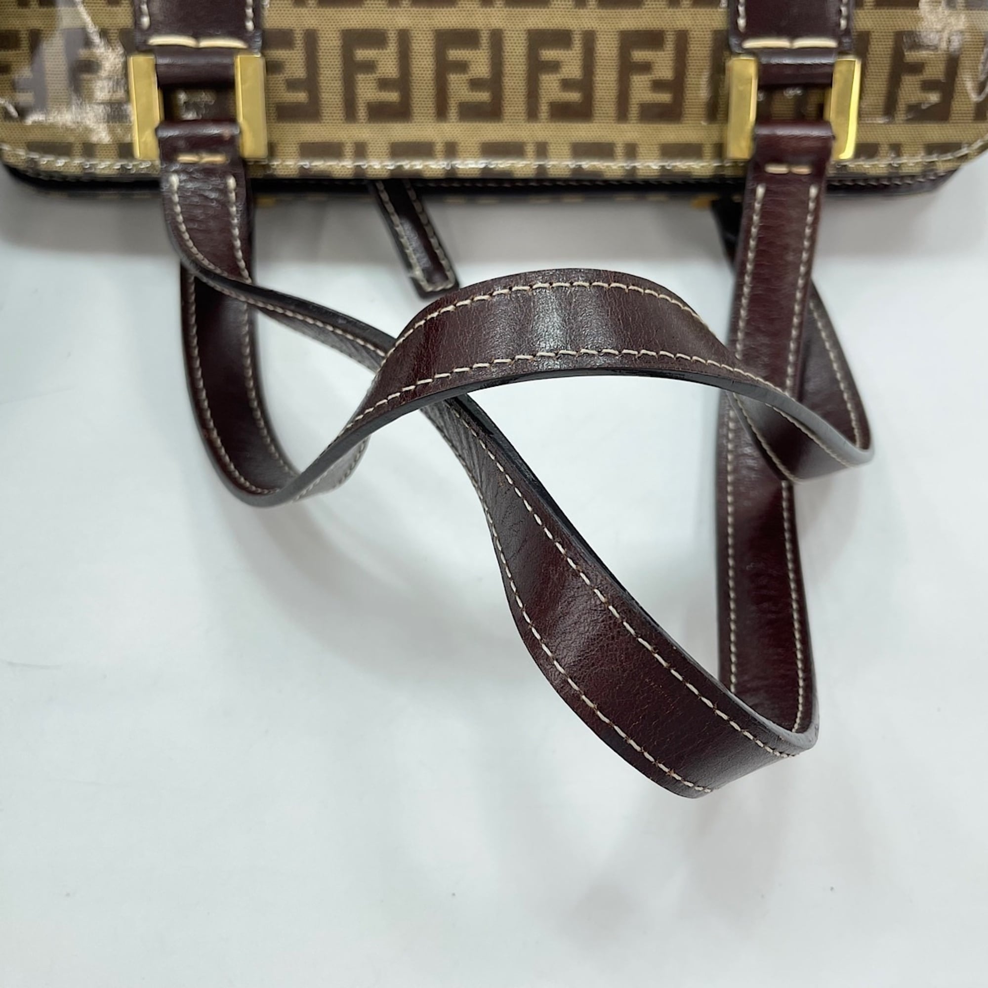 Fendi Brown Zucchino Handbag (Pre-Owned)