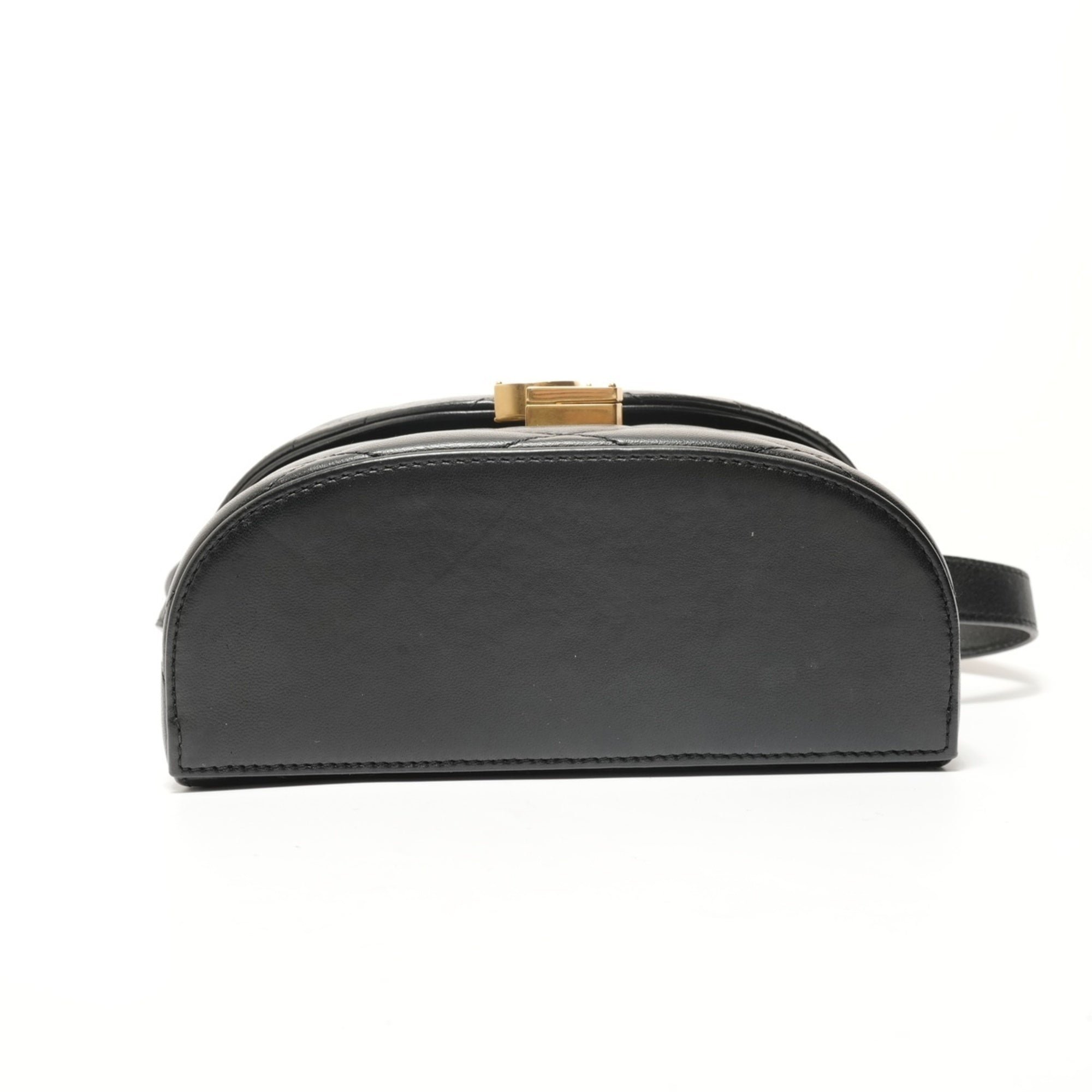 Yves Saint Laurent Cassandre Black Quilting Shoulder Bag (Pre-Owned)