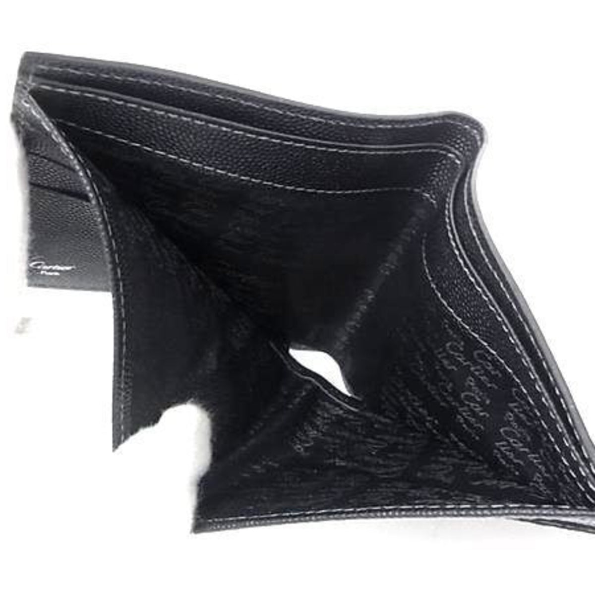 Cartier Black Leather Wallet (Bi-Fold) (Pre-Owned)