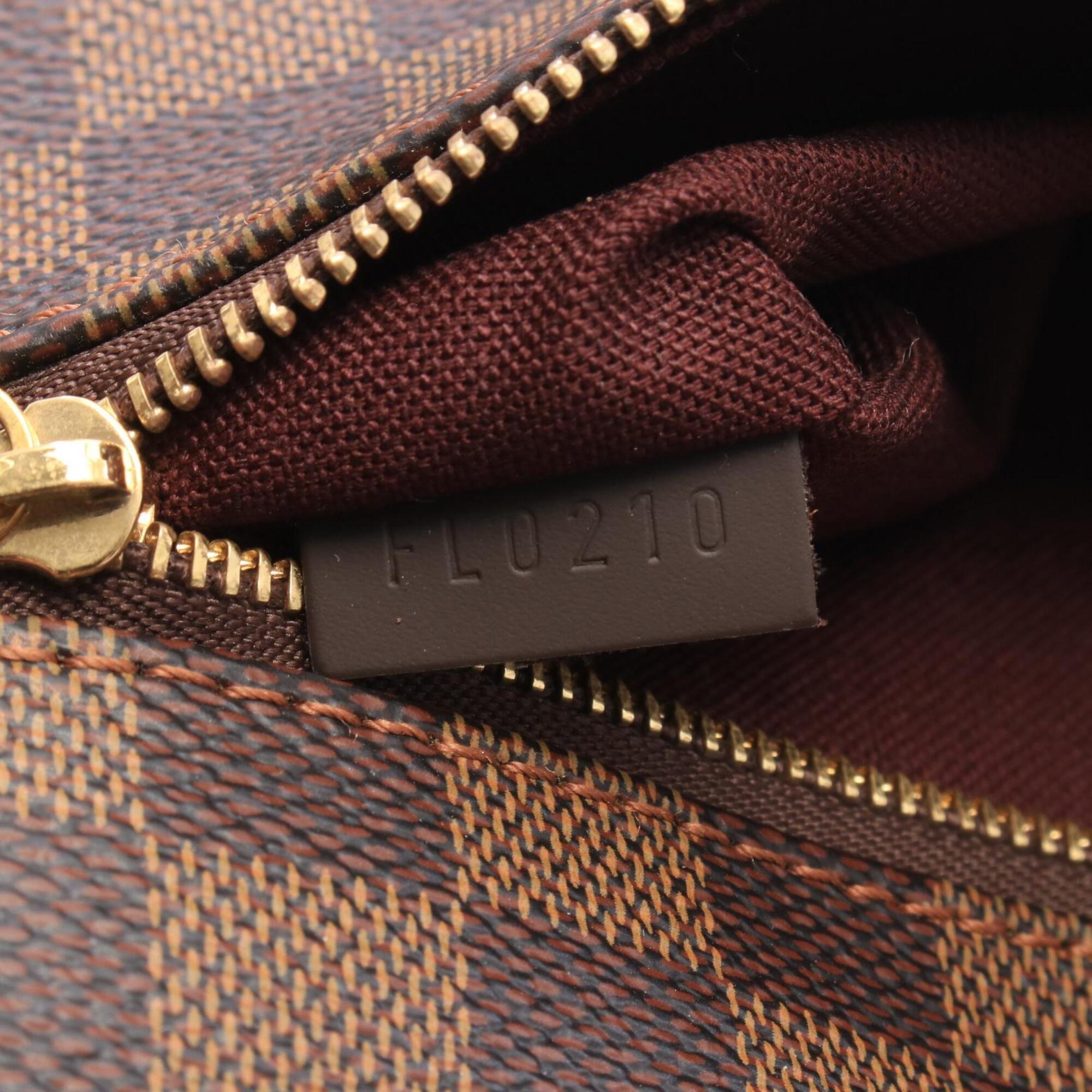 Louis Vuitton Damier Brown Ebene Coated Canvas Handbag Tote Bag (Pre-Owned)