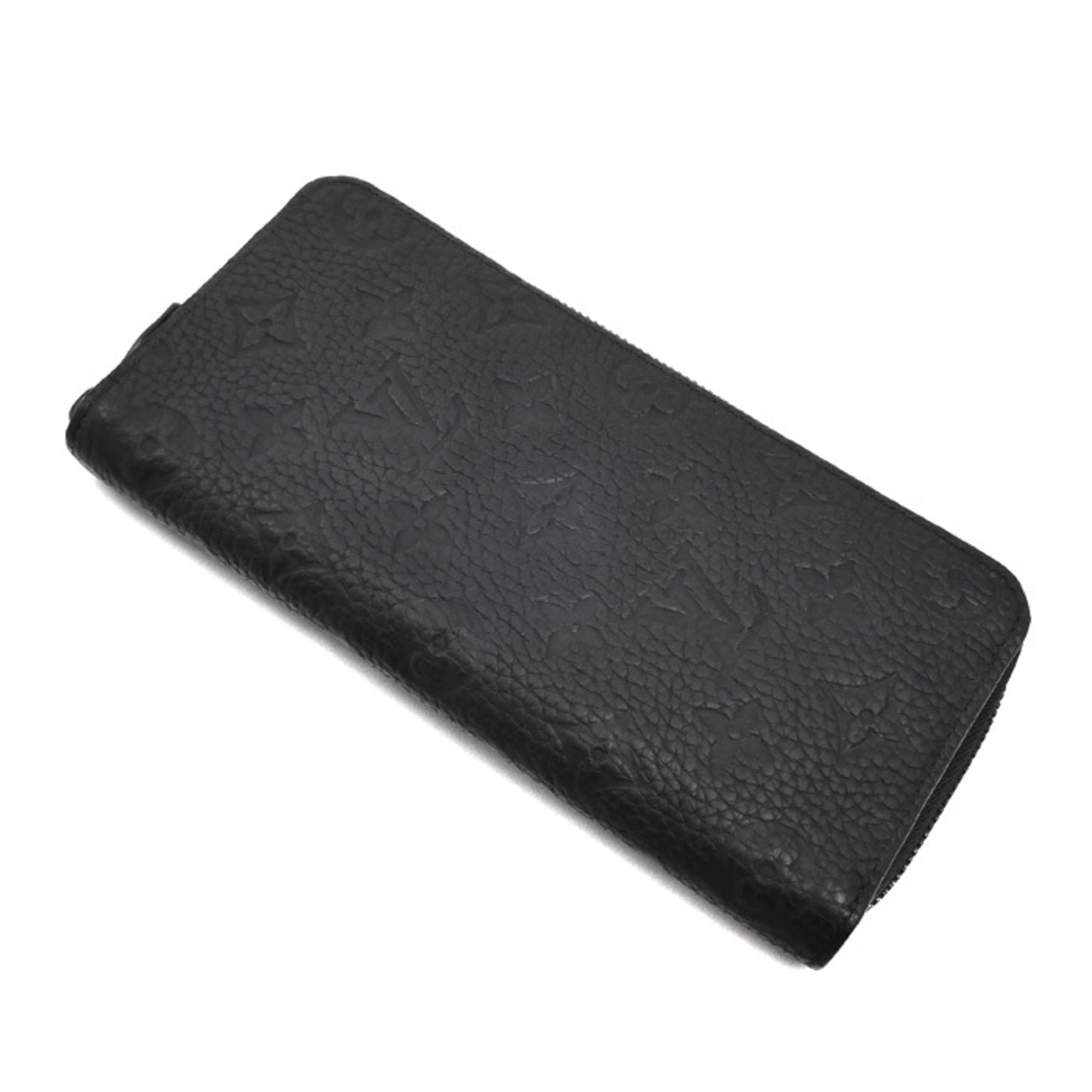 Louis Vuitton Black Leather Long Wallet (Bi-Fold) (Pre-Owned)