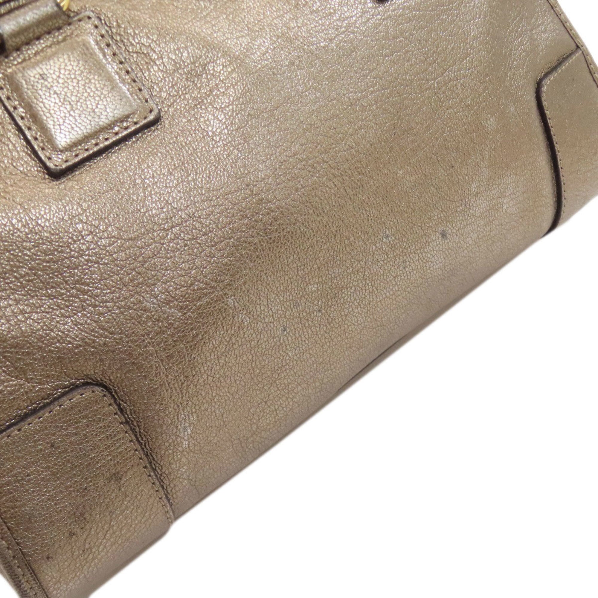 Loewe Gold Leather Handbag (Pre-Owned)