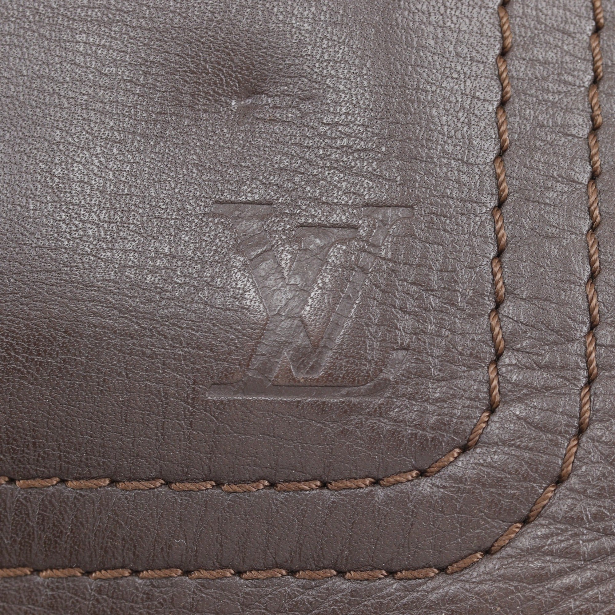 Louis Vuitton Brown Coffee Utah Leather Shoulder Bag (Pre-Owned)