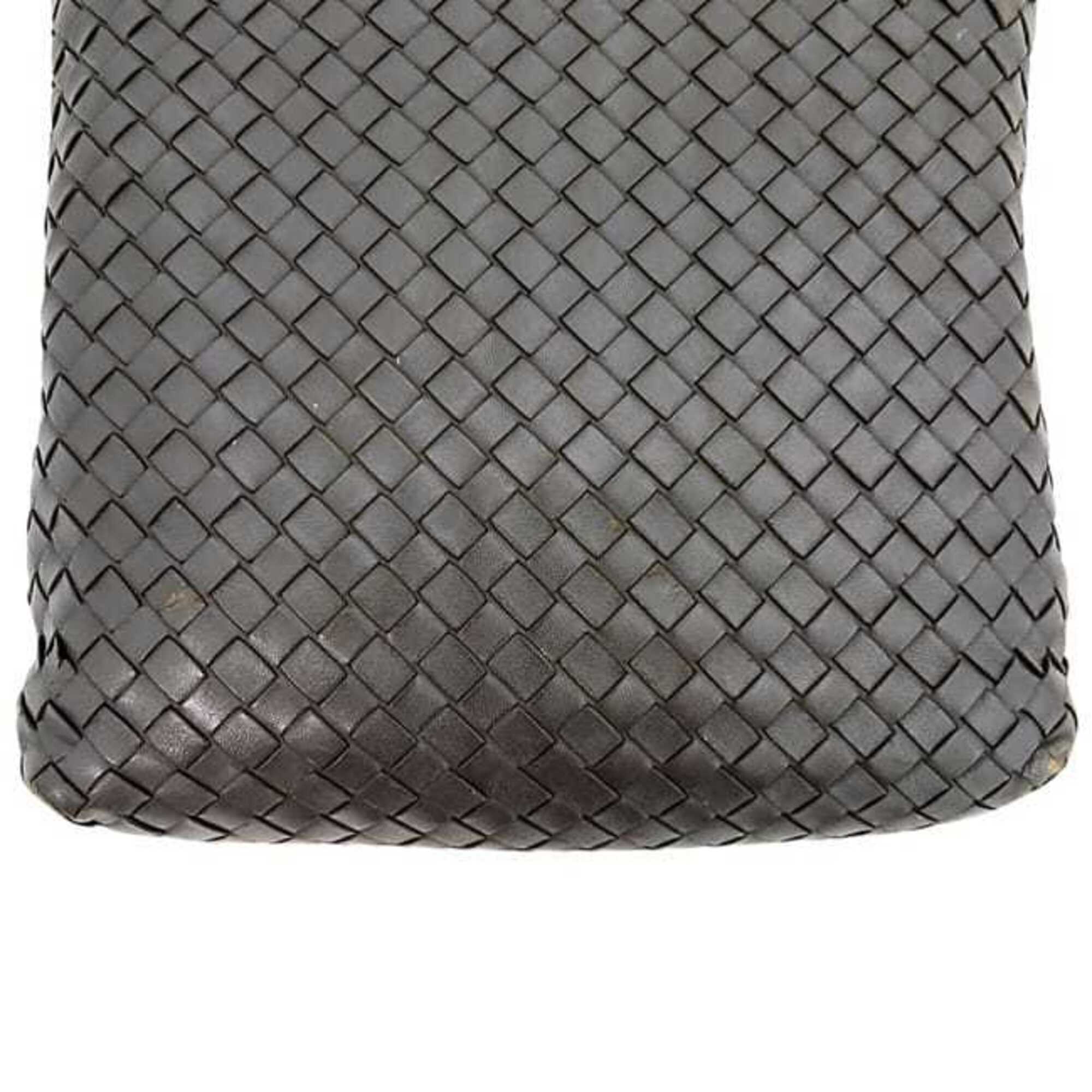 Bottega Veneta Intrecciato Brown Leather Shoulder Bag (Pre-Owned)