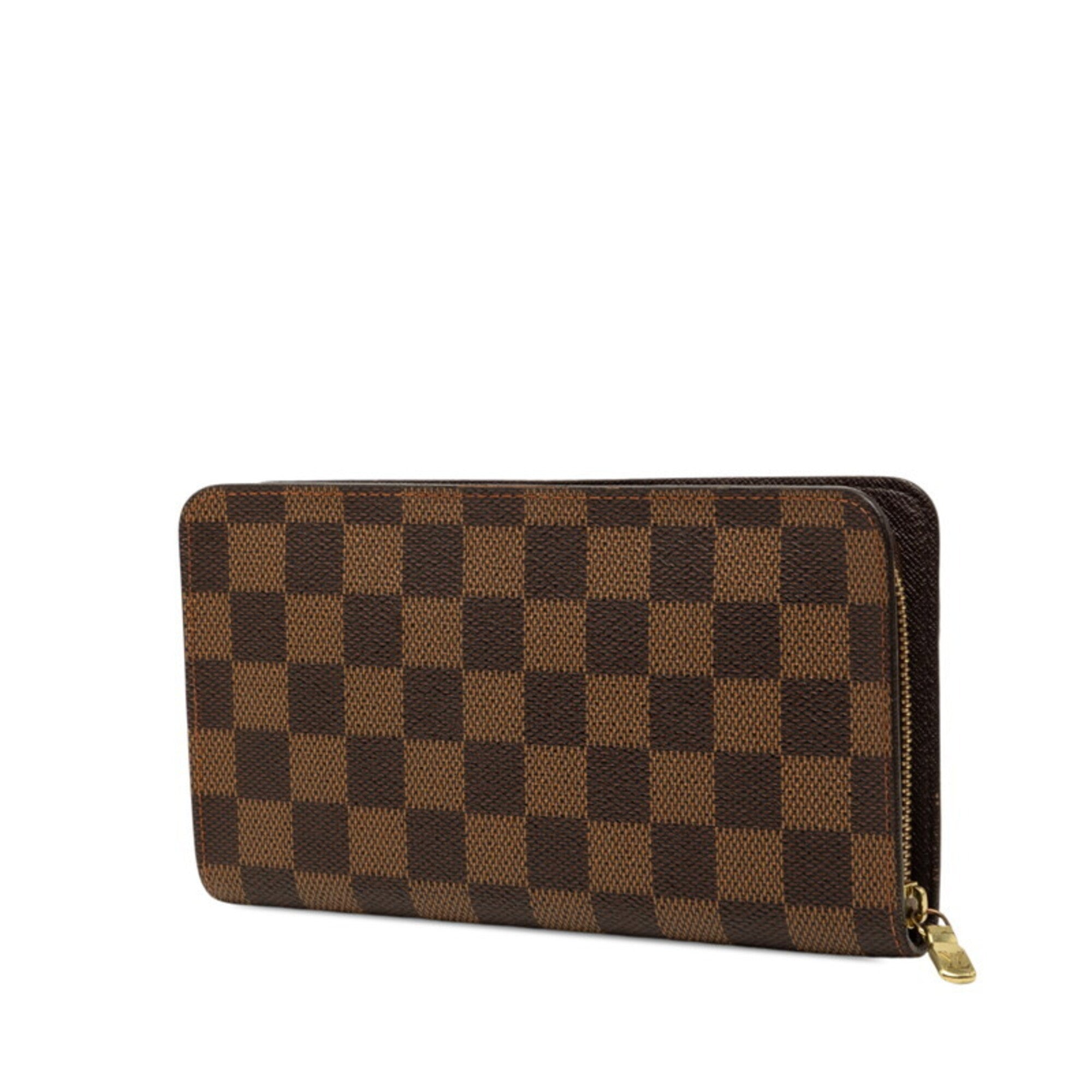 Louis Vuitton Damier Brown Pvc Leather Long Wallet (Bi-Fold) (Pre-Owned)