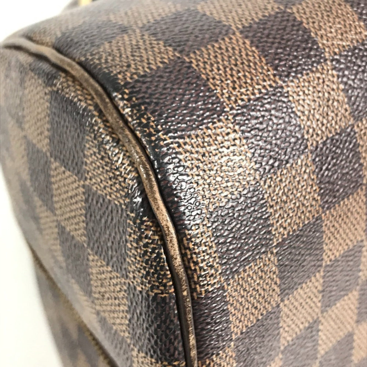 Louis Vuitton Brown Ebene Damier Canvas Boston Bag Handbag Tote Bag (Pre-Owned)