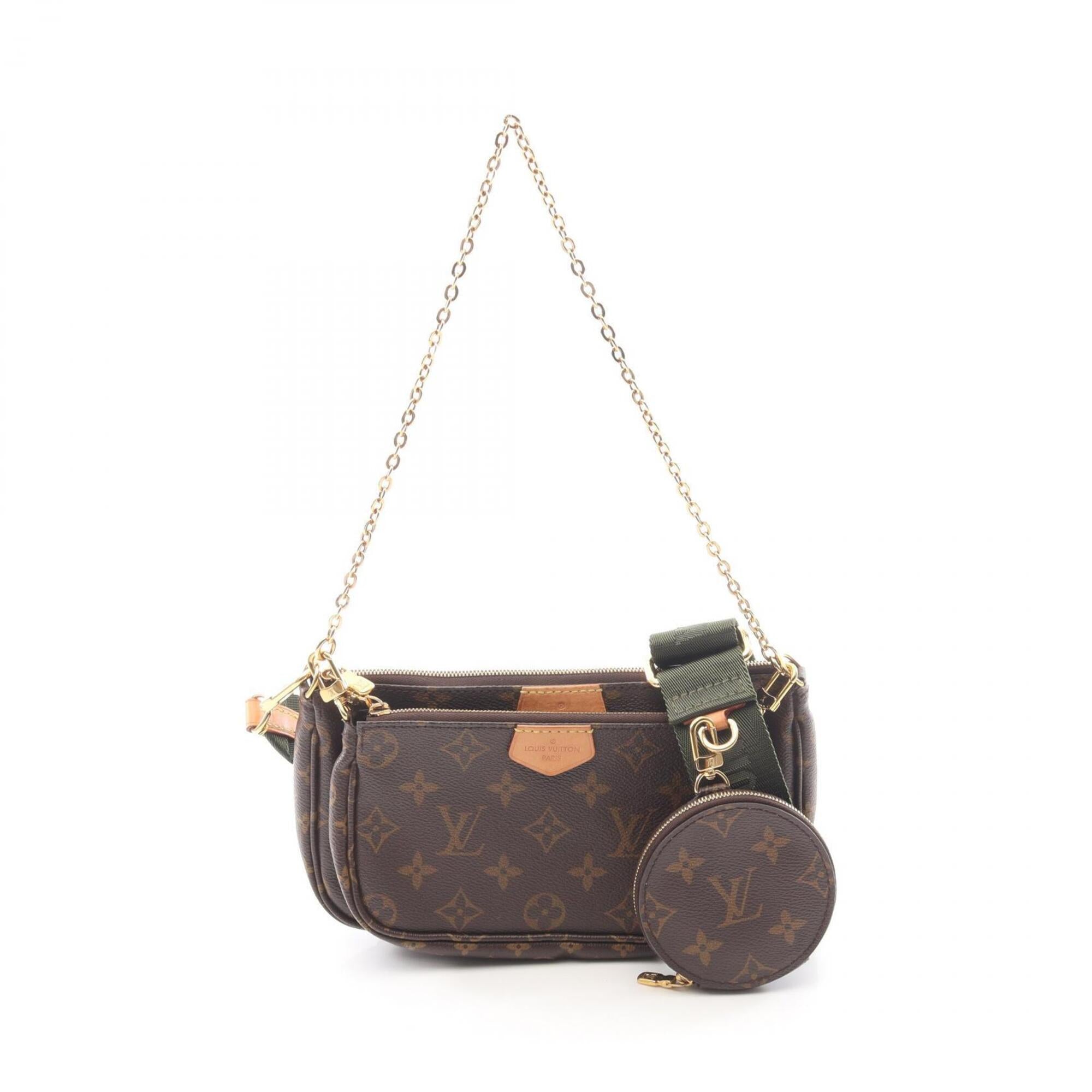 Louis Vuitton Brown Khaki Pvc Leather Handbag Shoulder Bag (Pre-Owned)