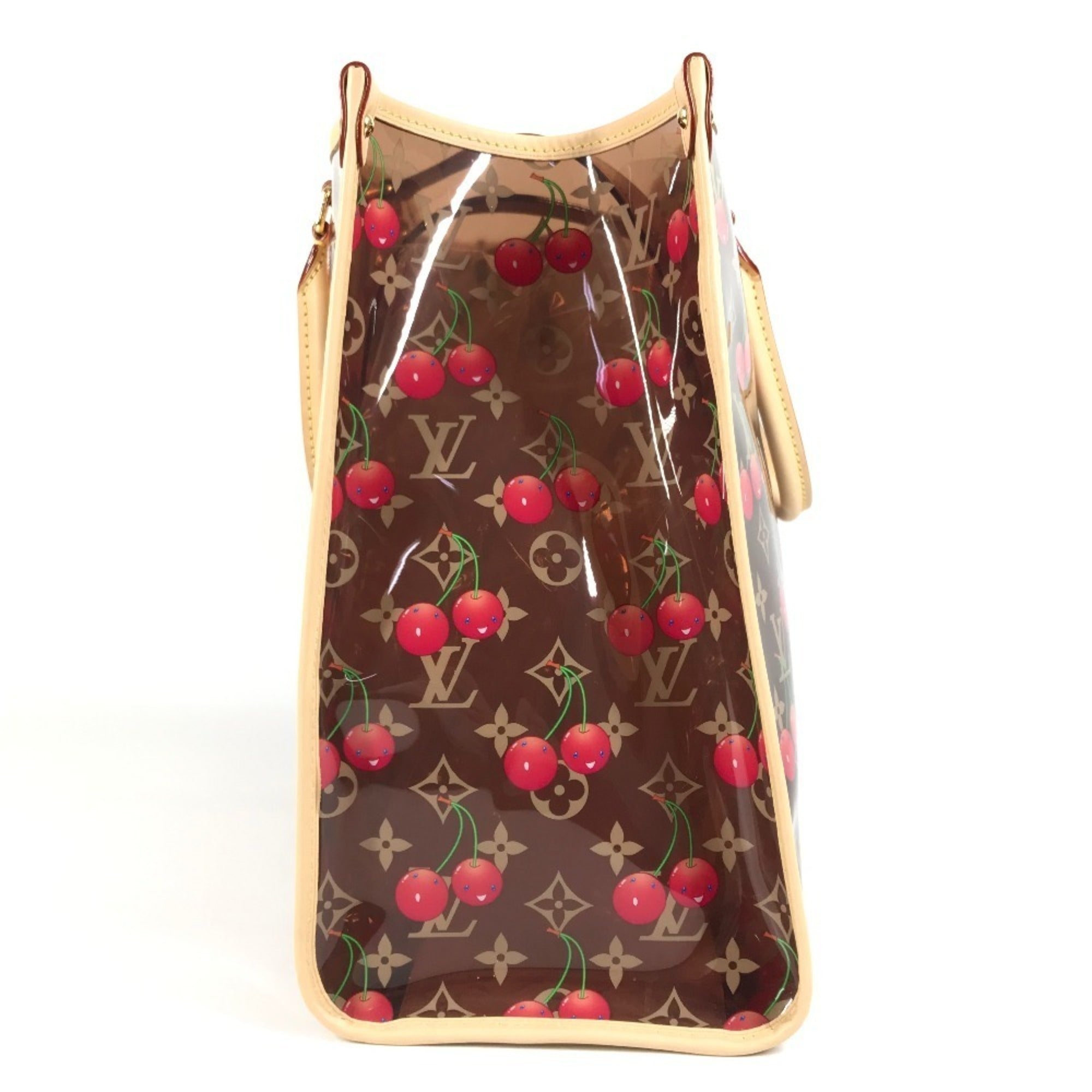 Louis Vuitton Brown Clear Monogram Red Color Monogram Shoulder Bag (Pre-Owned)