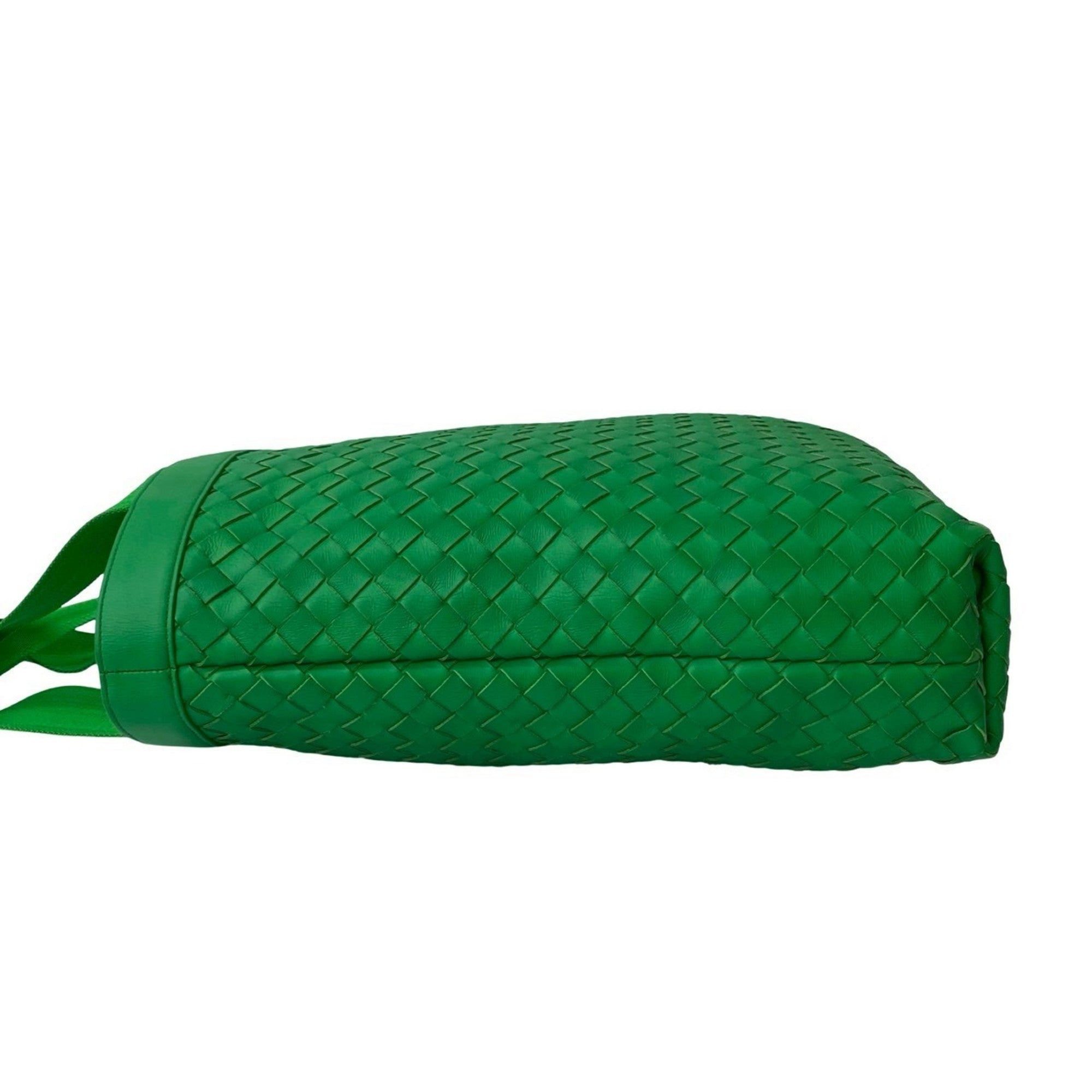 Bottega Veneta Green Leather Tote Bag (Pre-Owned)