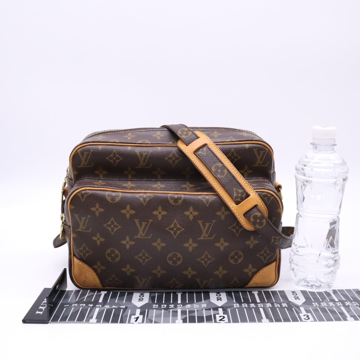 Louis Vuitton Monogram Beige Brown Coated Canvas Leather Shoulder Bag (Pre-Owned)
