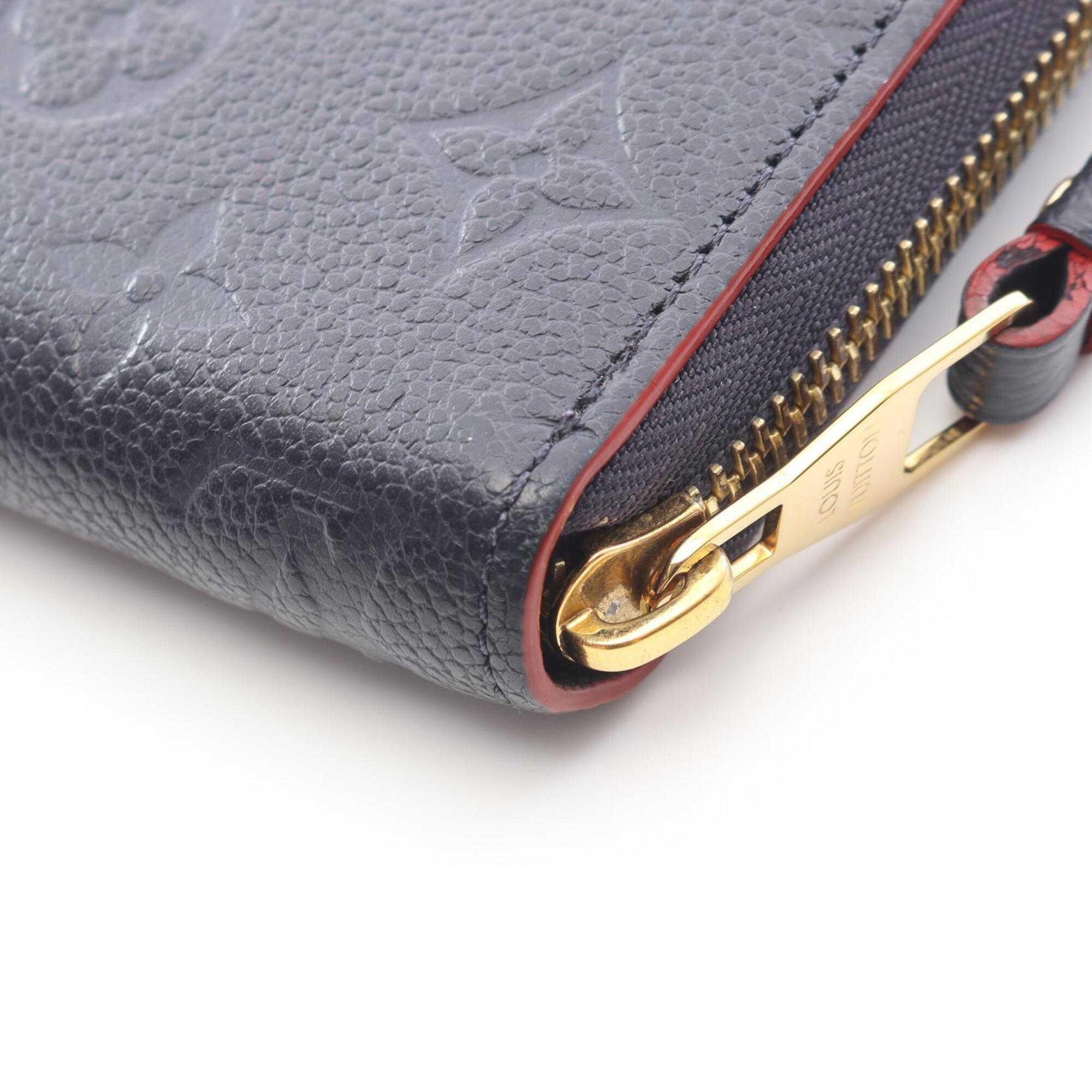 Louis Vuitton Navy Leather Long Wallet (Bi-Fold) (Pre-Owned)