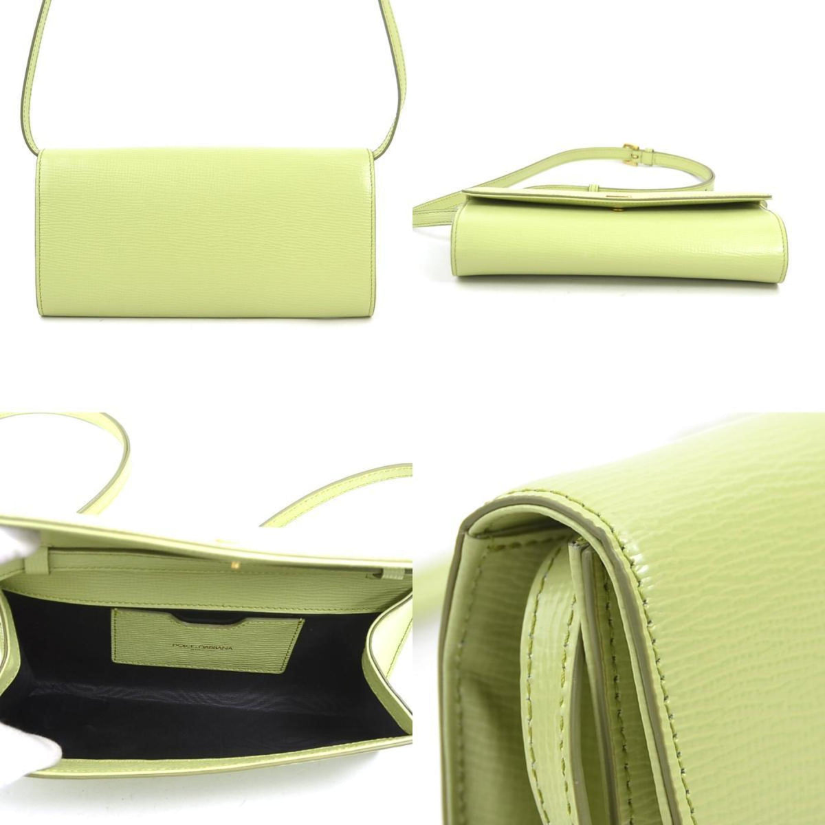 Dolce & Gabbana Light Green Leather Shoulder Bag (Pre-Owned)