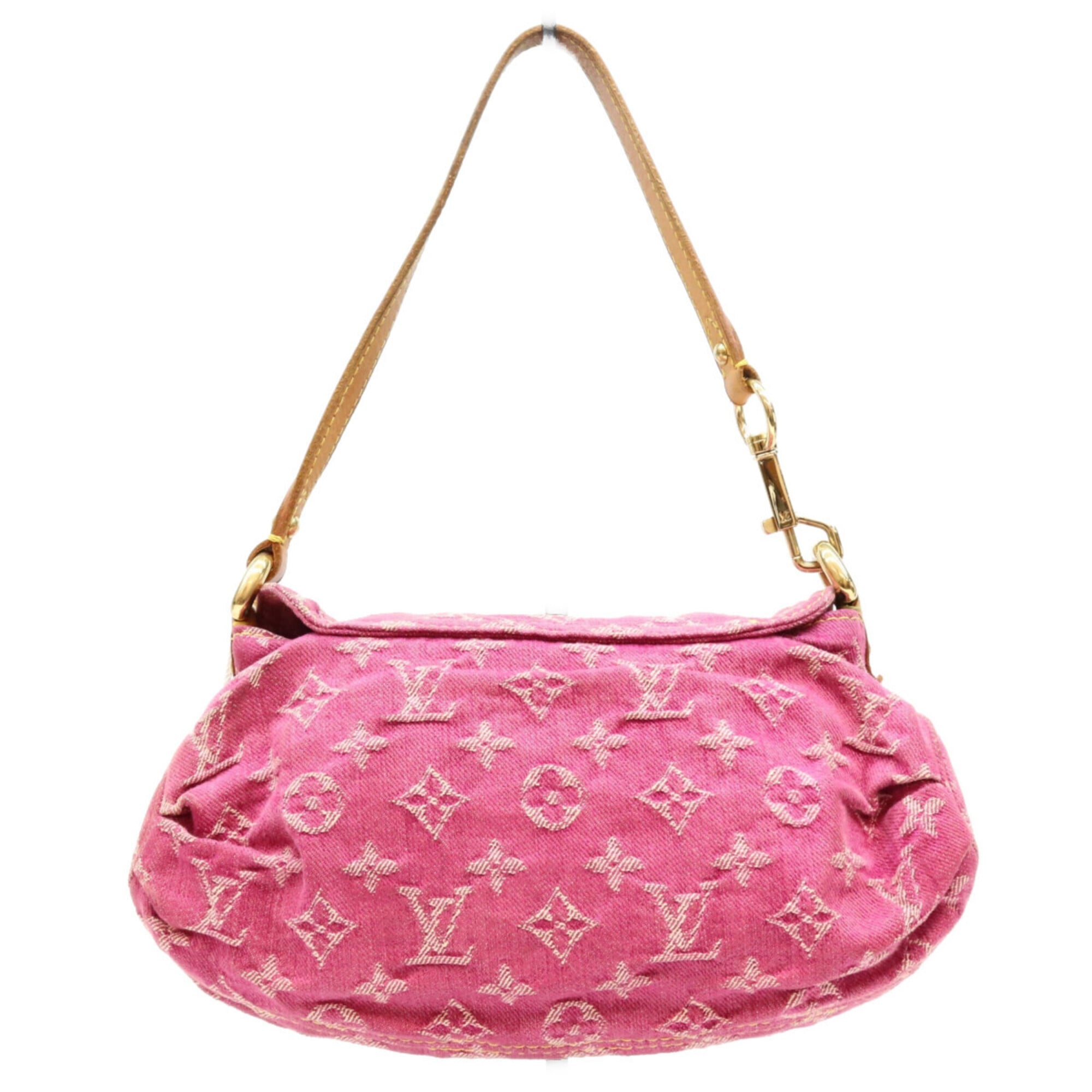 Louis Vuitton Pink Monogram Denim Shoulder Bag (Pre-Owned)