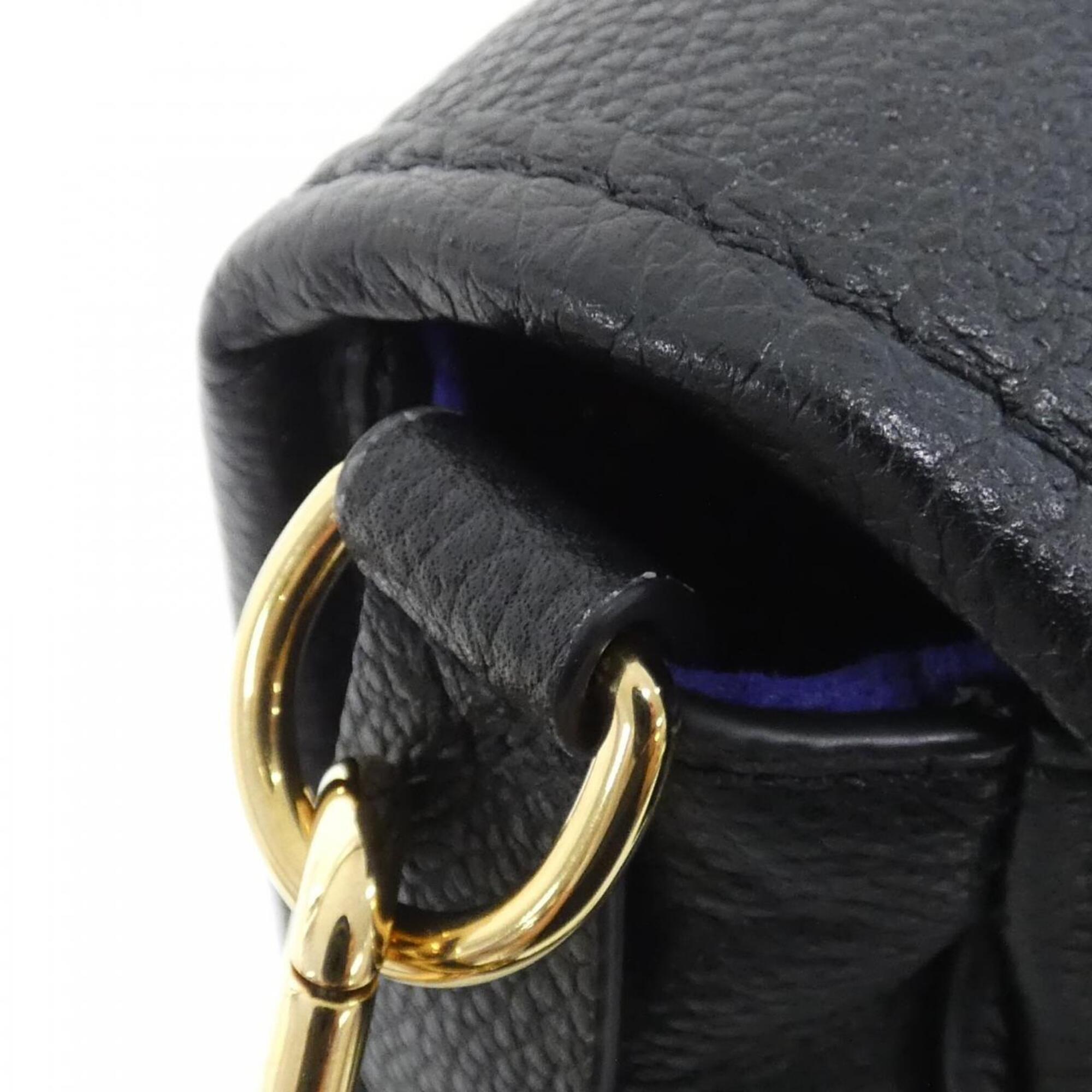 Louis Vuitton Black Leather Shoulder Bag (Pre-Owned)