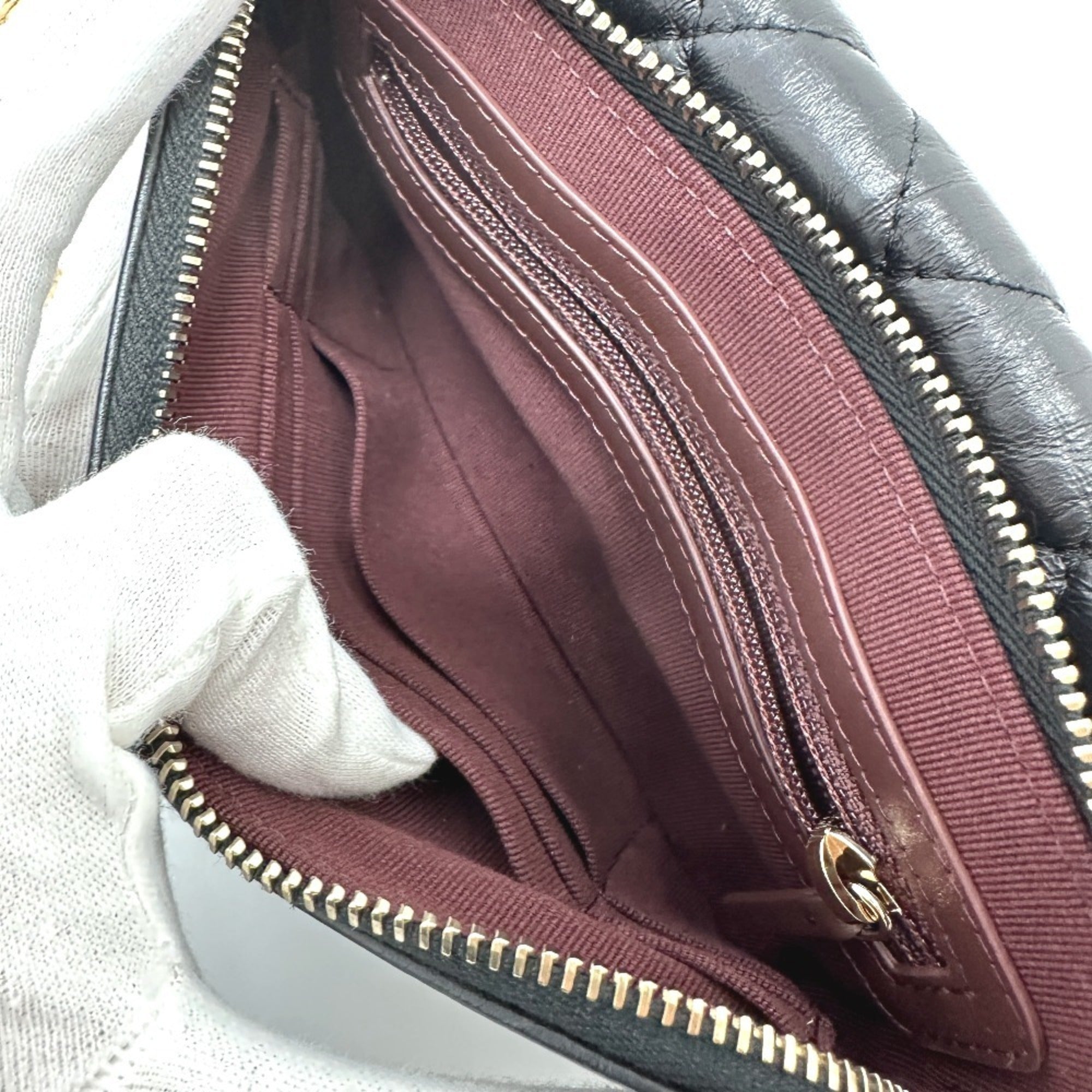 Chanel 2.55 Black Leather Shoulder Bag (Pre-Owned)