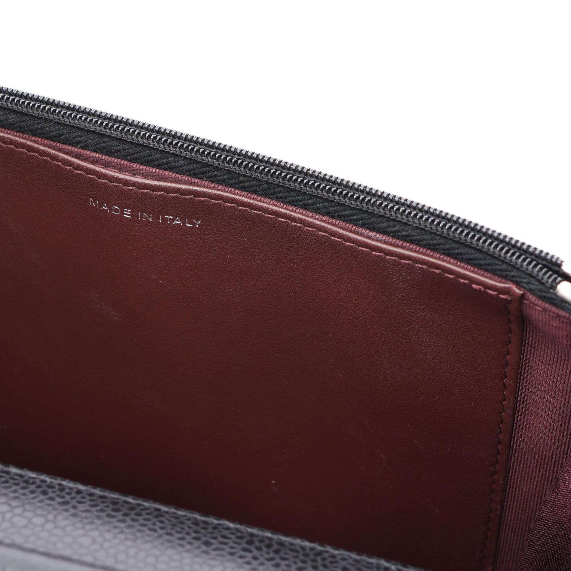 Chanel Black Grained Calfskin Handbag Shoulder Bag (Pre-Owned)