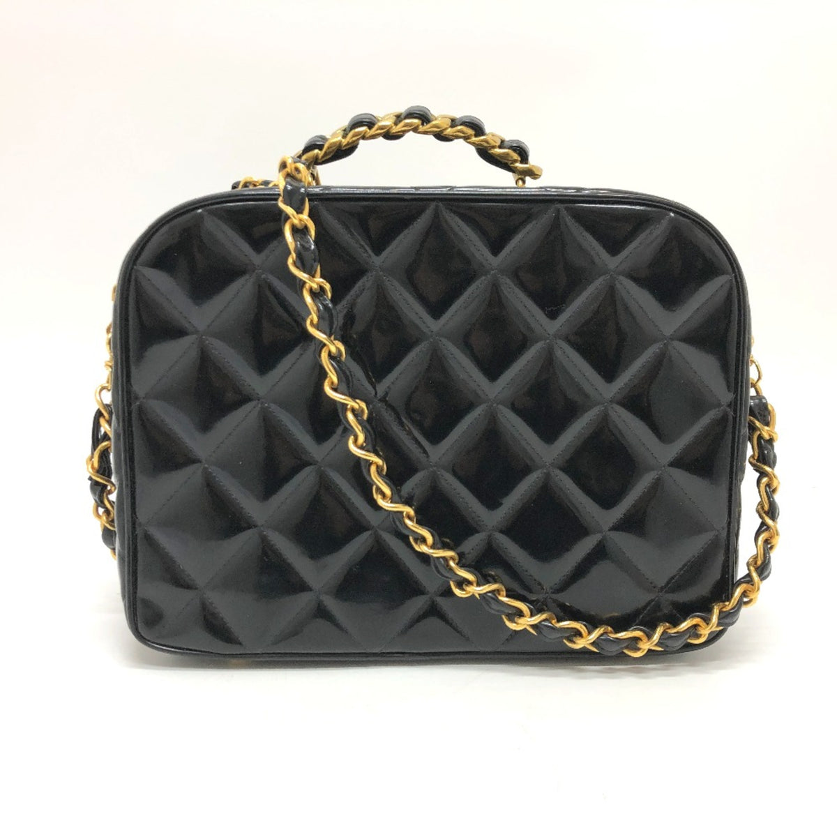 Chanel Black Patent Leather Handbag (Pre-Owned)