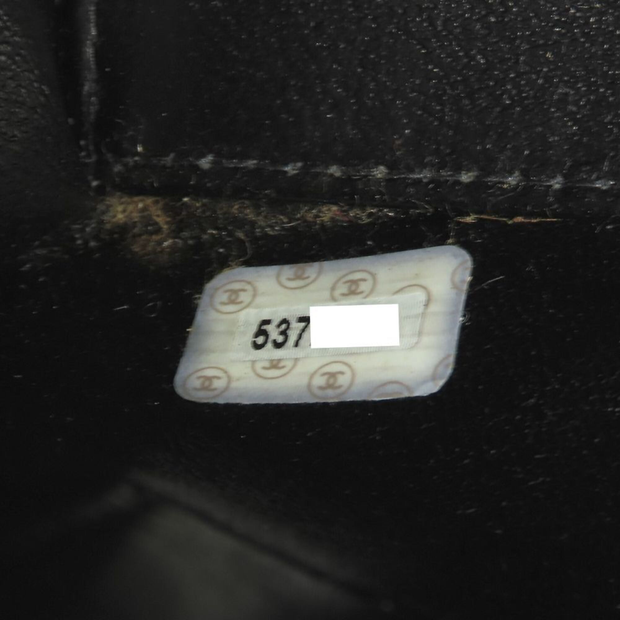 Chanel Black Leather Handbag Tote Bag (Pre-Owned)