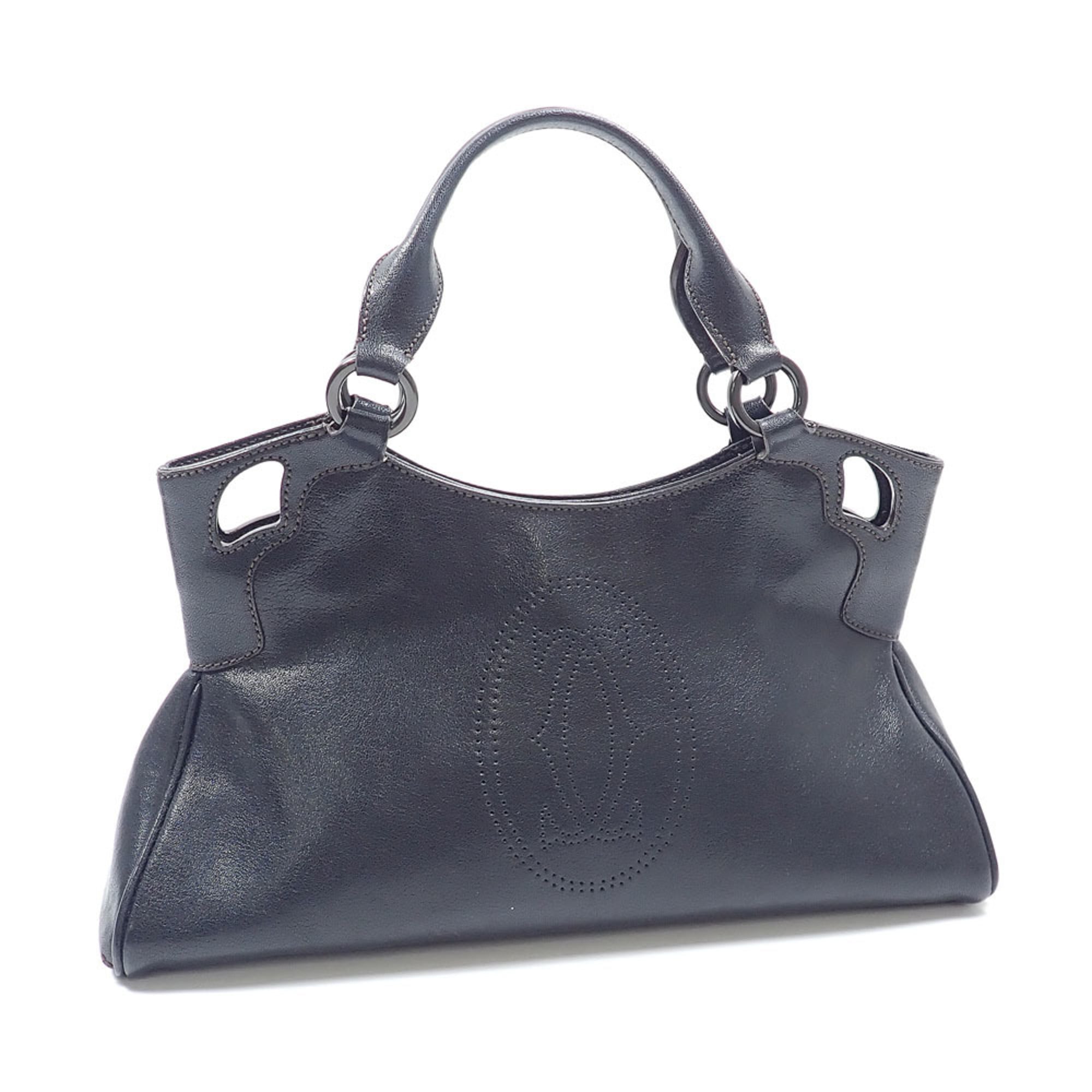 Cartier Black Leather Handbag (Pre-Owned)