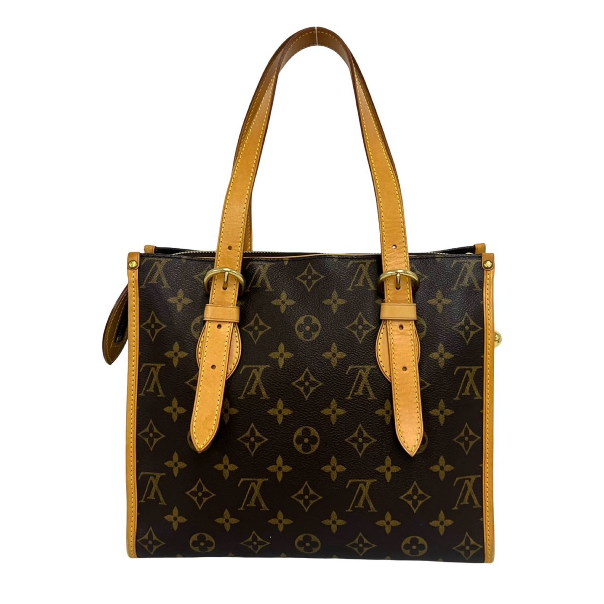 Louis Vuitton Brown Leather Pvc Shoulder Bag Tote Bag (Pre-Owned)